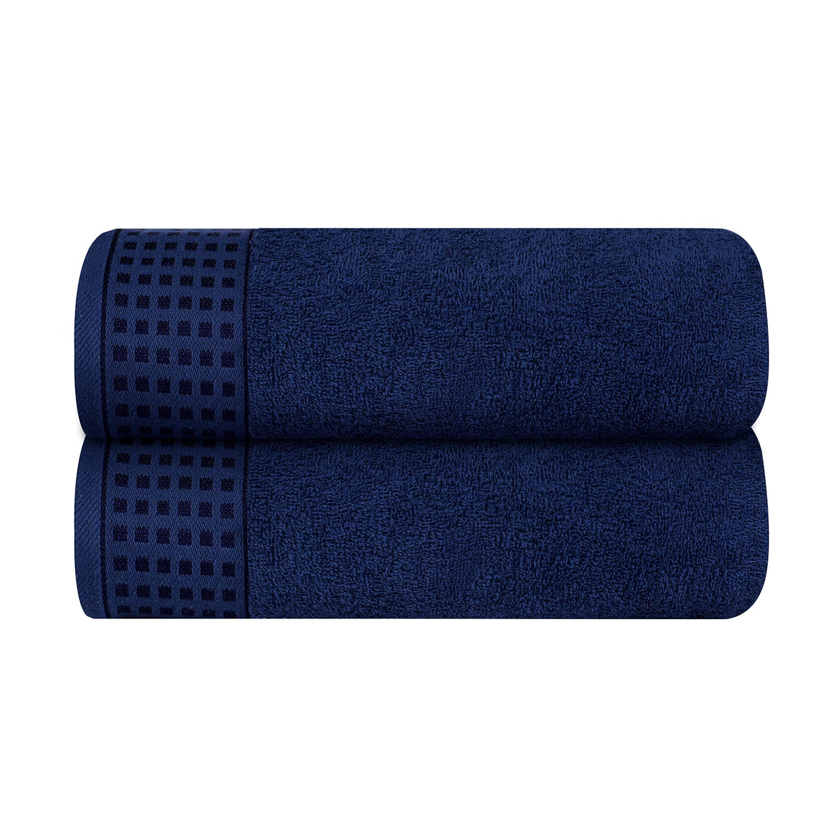 GLAMBURG 100% Cotton 2 Pack Oversized Bath Towel Set 28x55 Inches, Ultra Soft Highly Absorbant Compact Quickdry & Lightweight Large Bath Towels, Ideal for Gym Travel Camp Pool - Purple