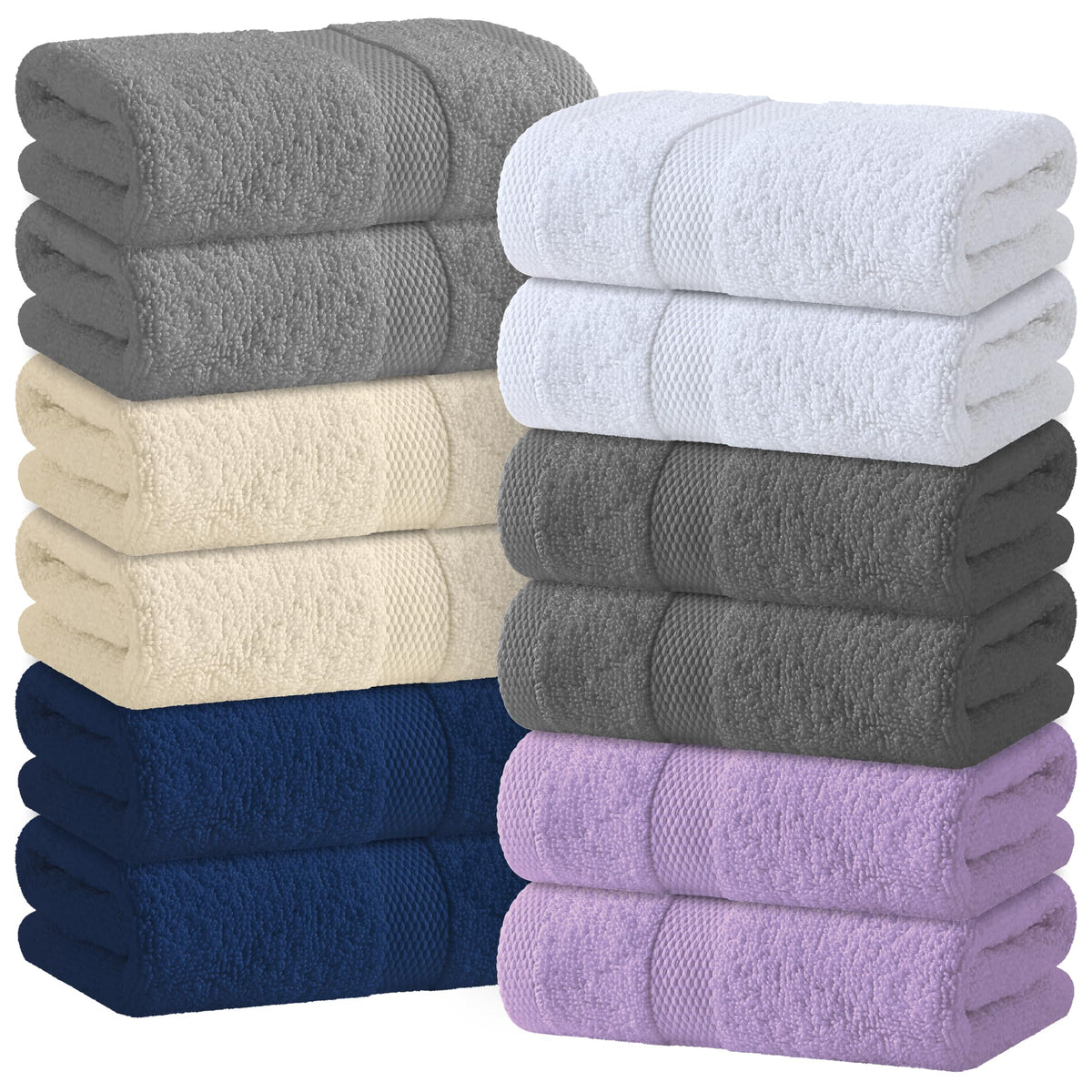 Wealuxe White Bath Sheets Extra Large - 35x70, 2 Pack, Soft and Absorbent