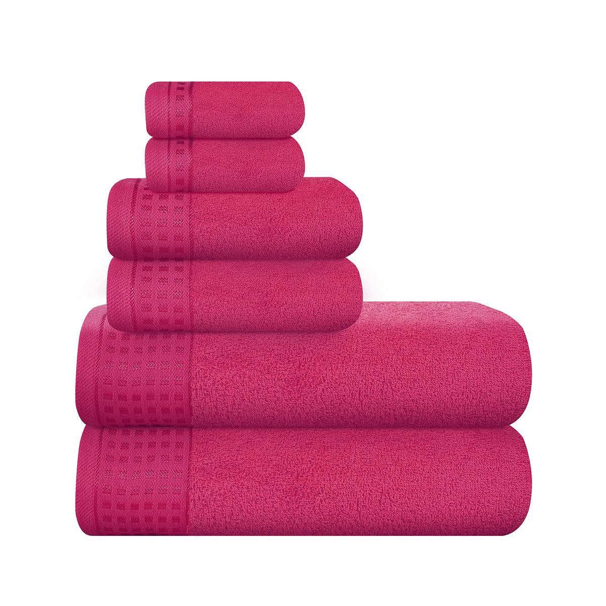 GLAMBURG 100% Cotton 2 Pack Oversized Bath Towel Set 28x55 Inches, Ultra Soft Highly Absorbant Compact Quickdry & Lightweight Large Bath Towels, Ideal for Gym Travel Camp Pool - Purple