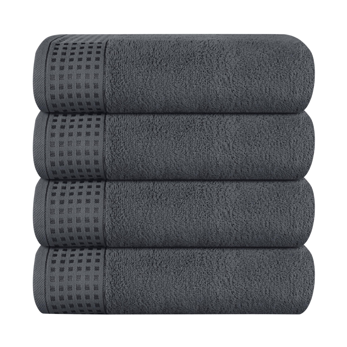 GLAMBURG 100% Cotton 2 Pack Oversized Bath Towel Set 28x55 Inches, Ultra Soft Highly Absorbant Compact Quickdry & Lightweight Large Bath Towels, Ideal for Gym Travel Camp Pool - Purple
