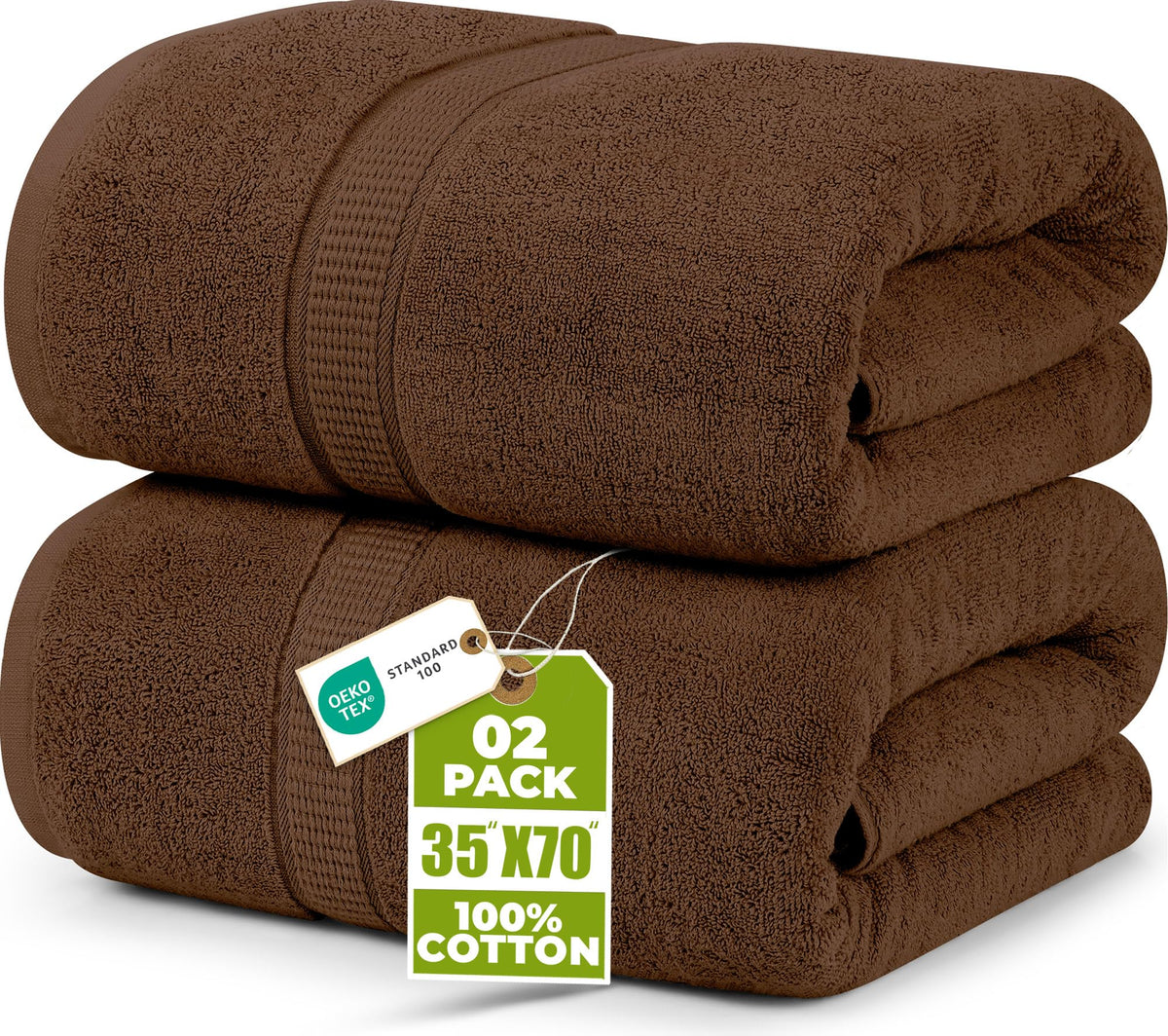 Utopia Towels Jumbo Bath Sheets, 2 Pack, 35x70 in, 600 GSM Cotton, Navy