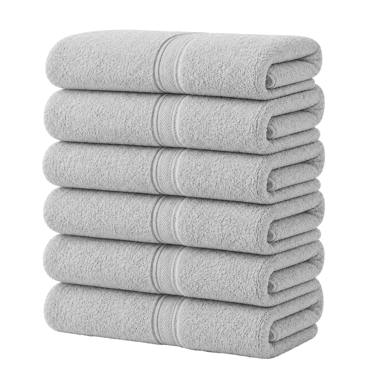 12 Pack White 100% Cotton Bath Towels, 20x40 Inches, Lightweight, Quick Drying, Commercial Grade, Gym, Salon, Spa & Hair