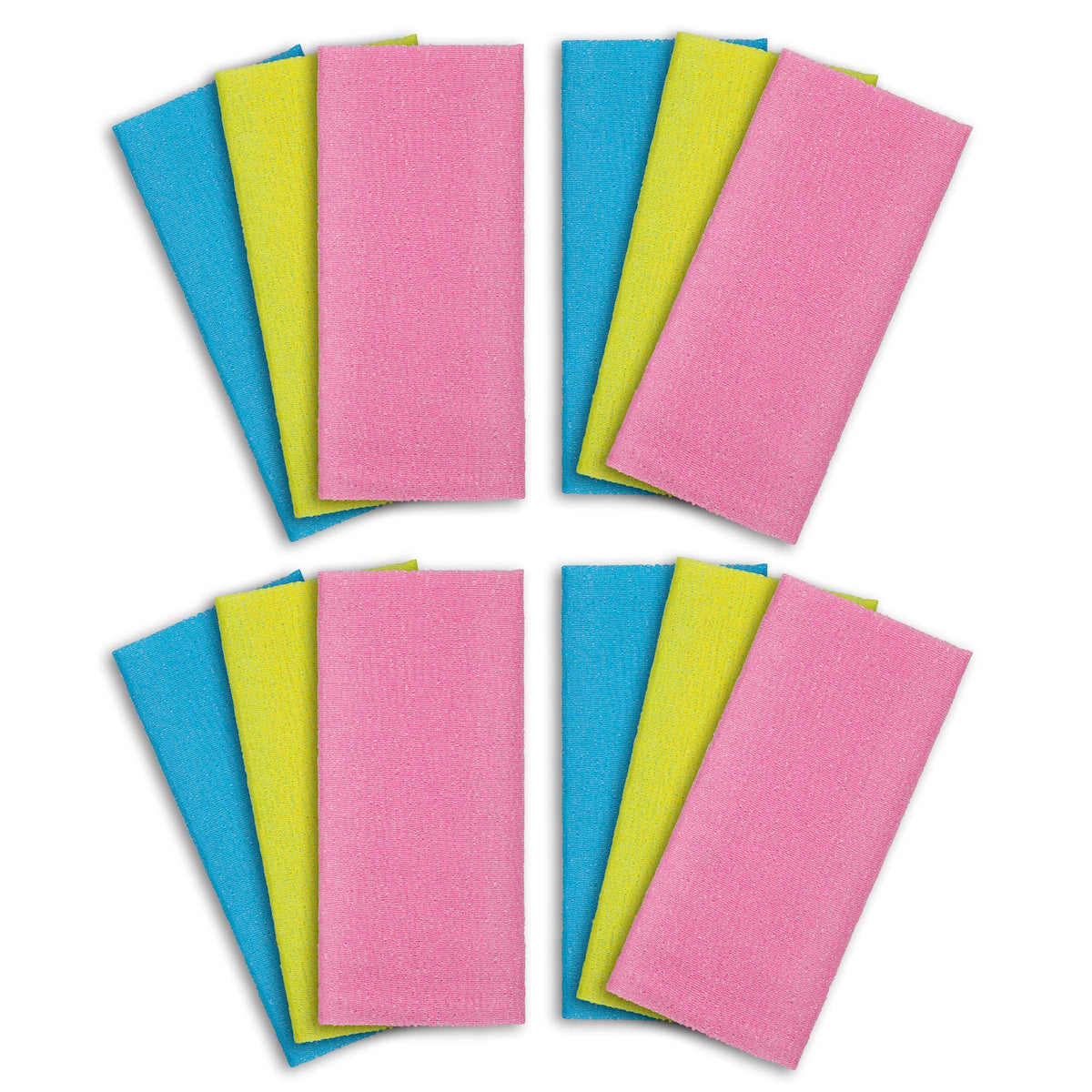 ARCH&M Exfoliating Washcloth & Japanese Shower Towel, 3 Pack, Body Scrubber