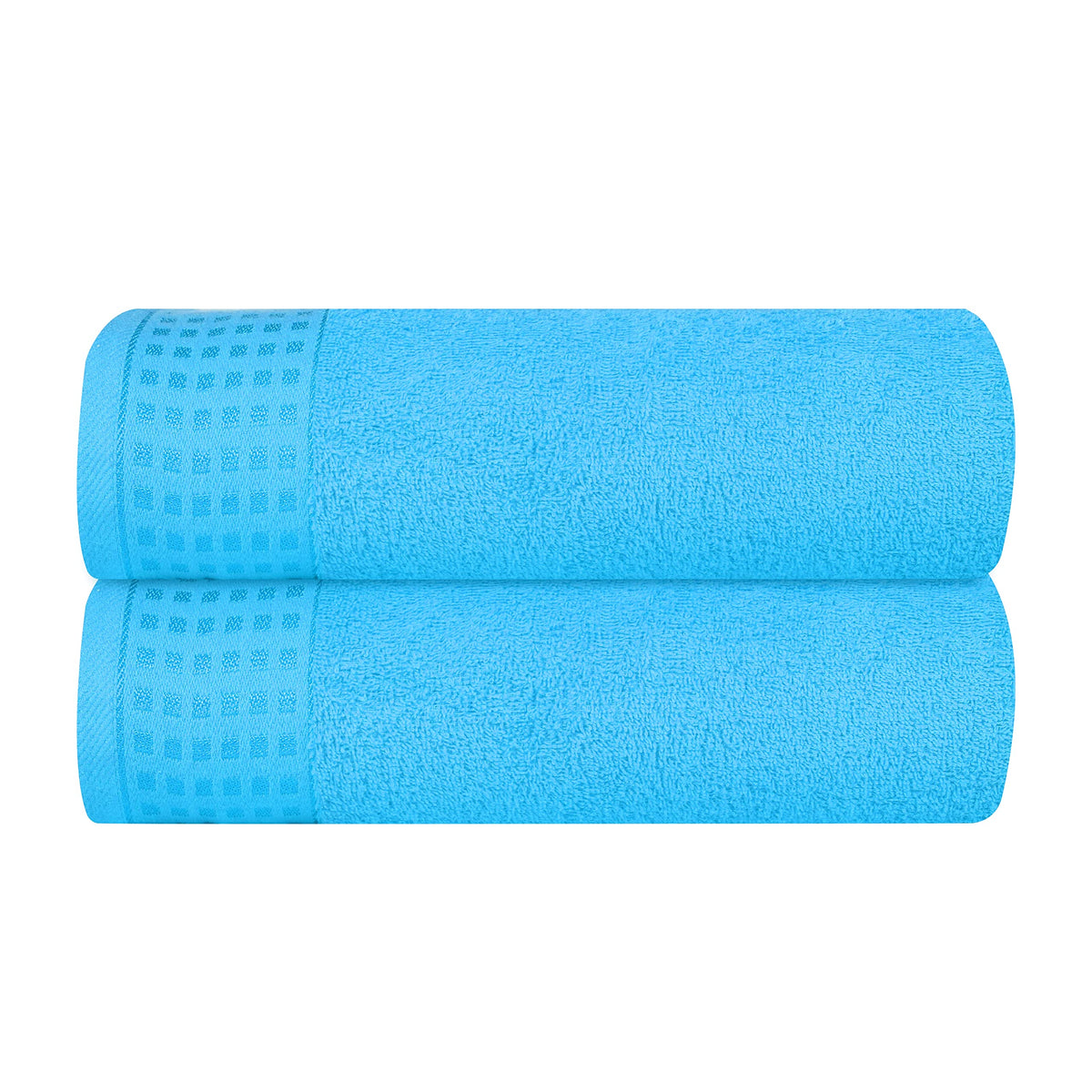 GLAMBURG 100% Cotton 2 Pack Oversized Bath Towel Set 28x55 Inches, Ultra Soft Highly Absorbant Compact Quickdry & Lightweight Large Bath Towels, Ideal for Gym Travel Camp Pool - Purple