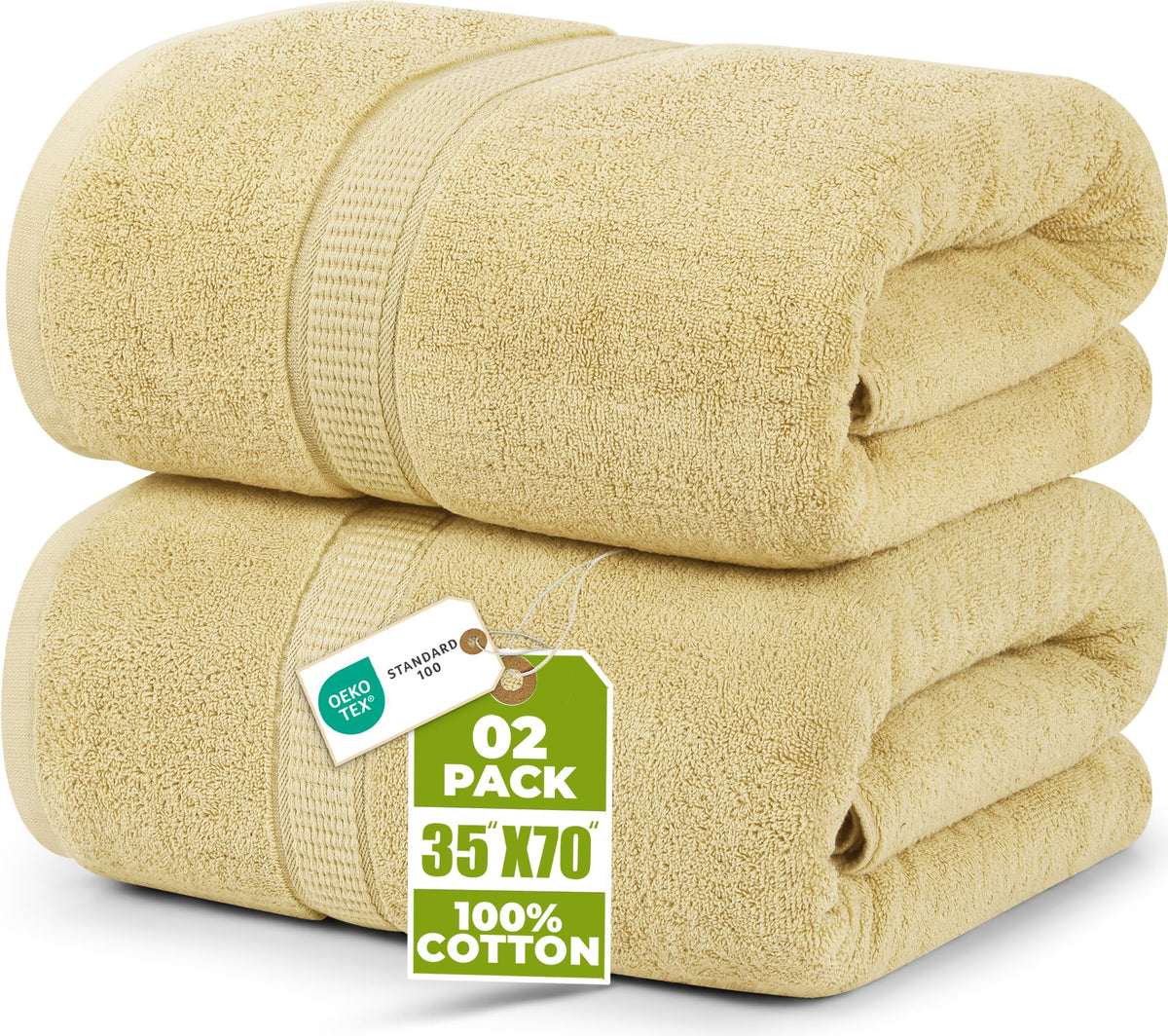 Utopia Towels Jumbo Bath Sheets, 2 Pack, 35x70 in, 600 GSM Cotton, Navy