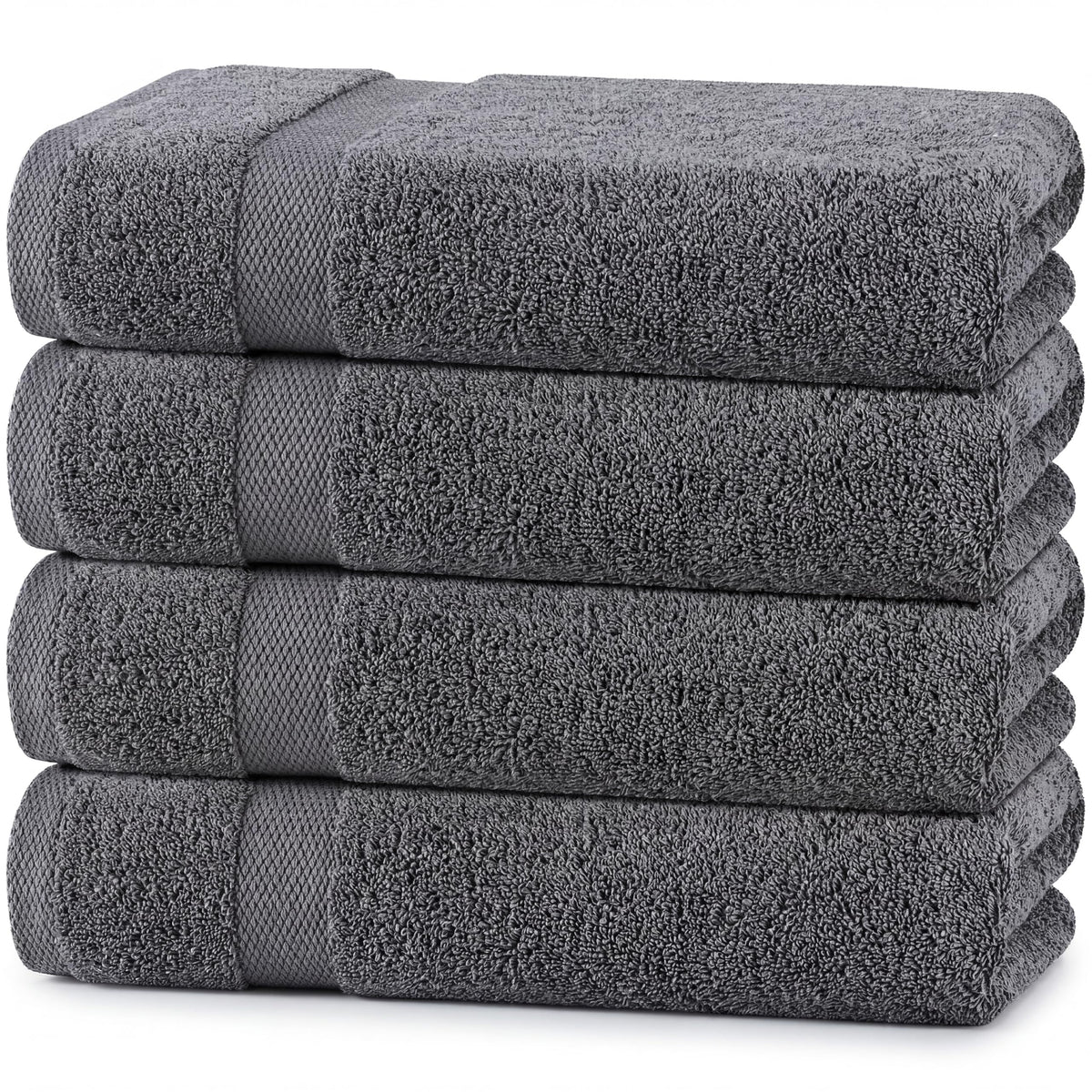 Wealuxe White Bath Sheets Extra Large - 35x70, 2 Pack, Soft and Absorbent
