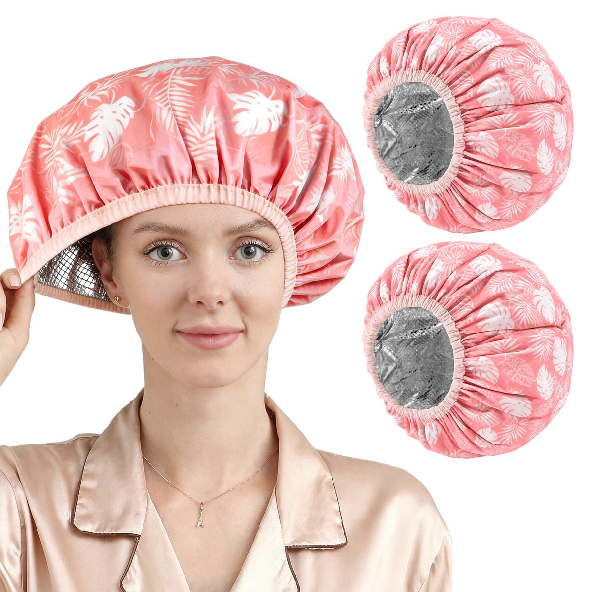YIZIJIZI 2 Pack Hair Heat Cap for Deep Conditioning, Thermal Cap