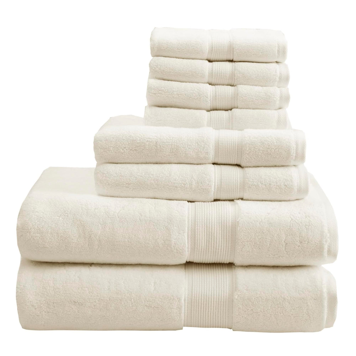 Madison Park Cotton Bath Sheet 2 Piece Oversized, 800GSM, 34" x 68" White