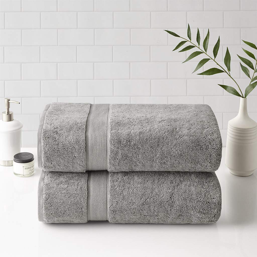 Madison Park Cotton Bath Sheet 2 Piece Oversized, 800GSM, 34" x 68" White