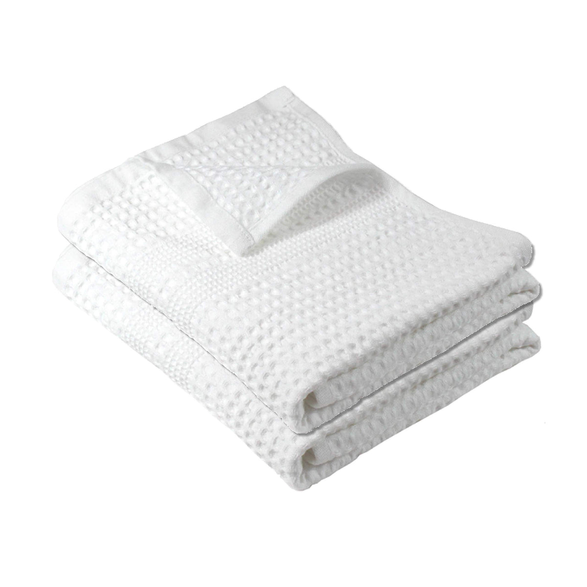 GILDEN TREE Waffle Towels for Bathroom, 100% Cotton Quick Dry Towel, Waffle Bath Towels Large, Absorbent Lightweight Travel Towel, Bath Towels Set of 2, Classic Style (Cream)