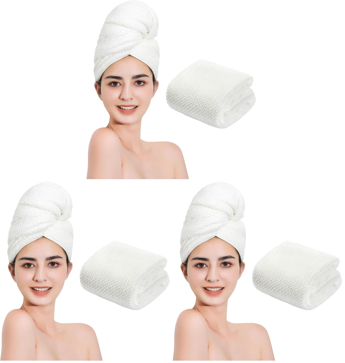 Microfiber Hair Towel Quick Dry Hair Towel Hair Drying Towels Suitable for All Kinds of Hair Ultra Absorbent Long and Thick Hair 24X48inch Dark Brown (1pcs)