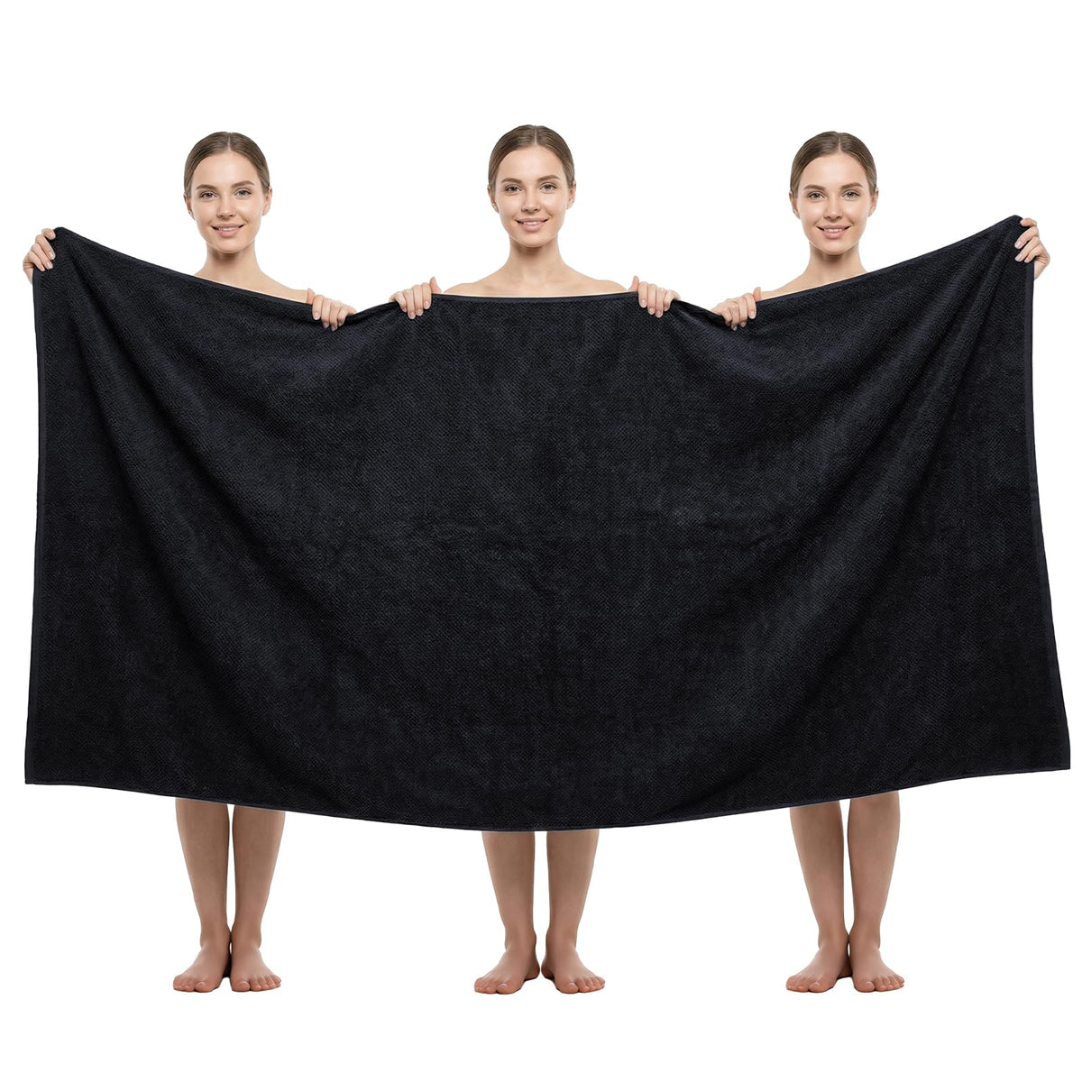 REDKISS Pack of 2 Jumbo Bath Sheets, 40 x 80 Inches Microfiber Bath Towels for Bathroom, Extra Large & Lightweight, Quick-Dry, Super Soft & Highly Absorbent, Perfect to Wrap Yourself in, Gray