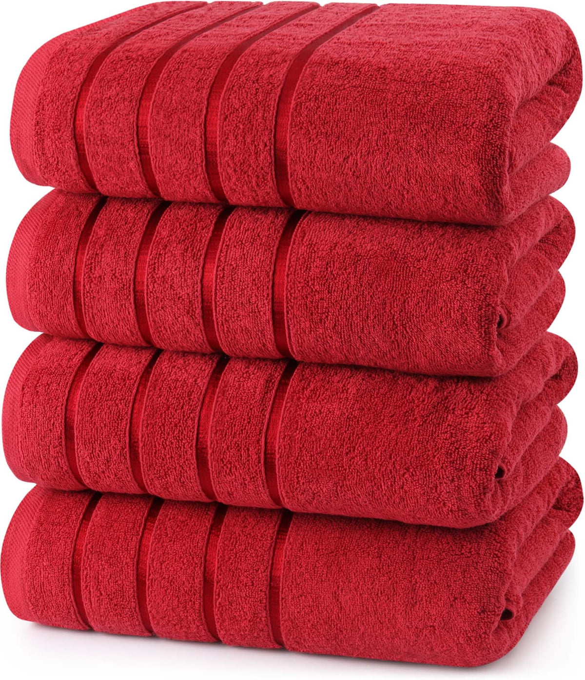 Utopia Towels 8 Piece Luxury Towel Set, 600 GSM, Viscose Stripe, Cool Grey