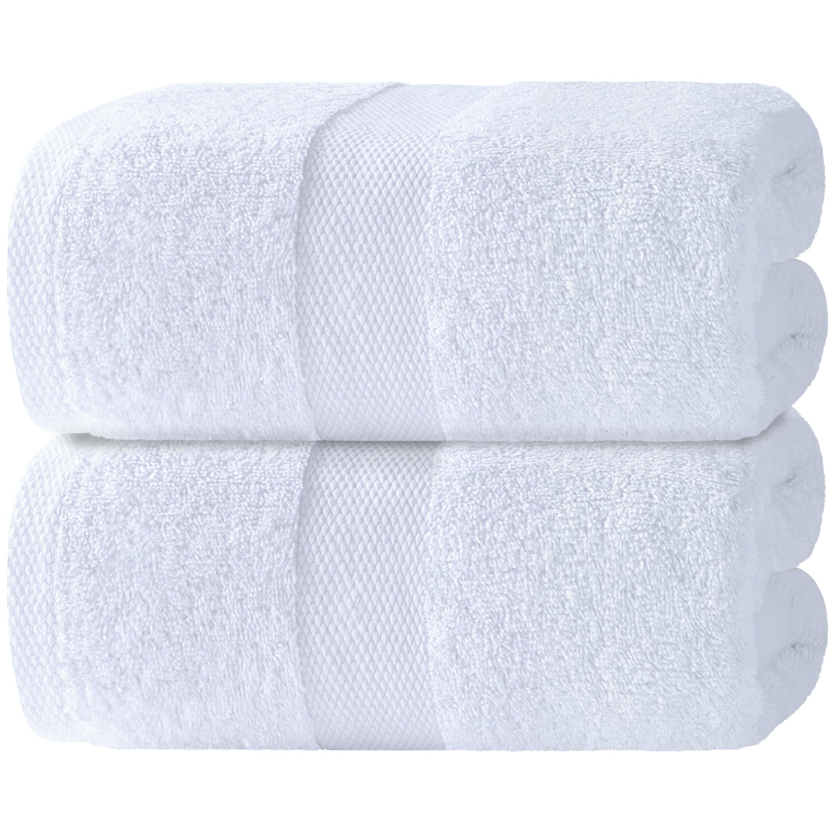 Wealuxe White Bath Sheets Extra Large - 35x70, 2 Pack, Soft and Absorbent