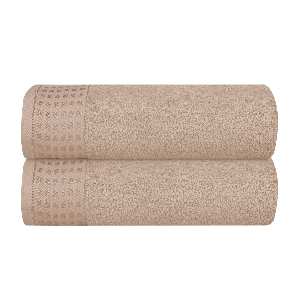 GLAMBURG 100% Cotton 2 Pack Oversized Bath Towel Set 28x55 Inches, Ultra Soft Highly Absorbant Compact Quickdry & Lightweight Large Bath Towels, Ideal for Gym Travel Camp Pool - Purple