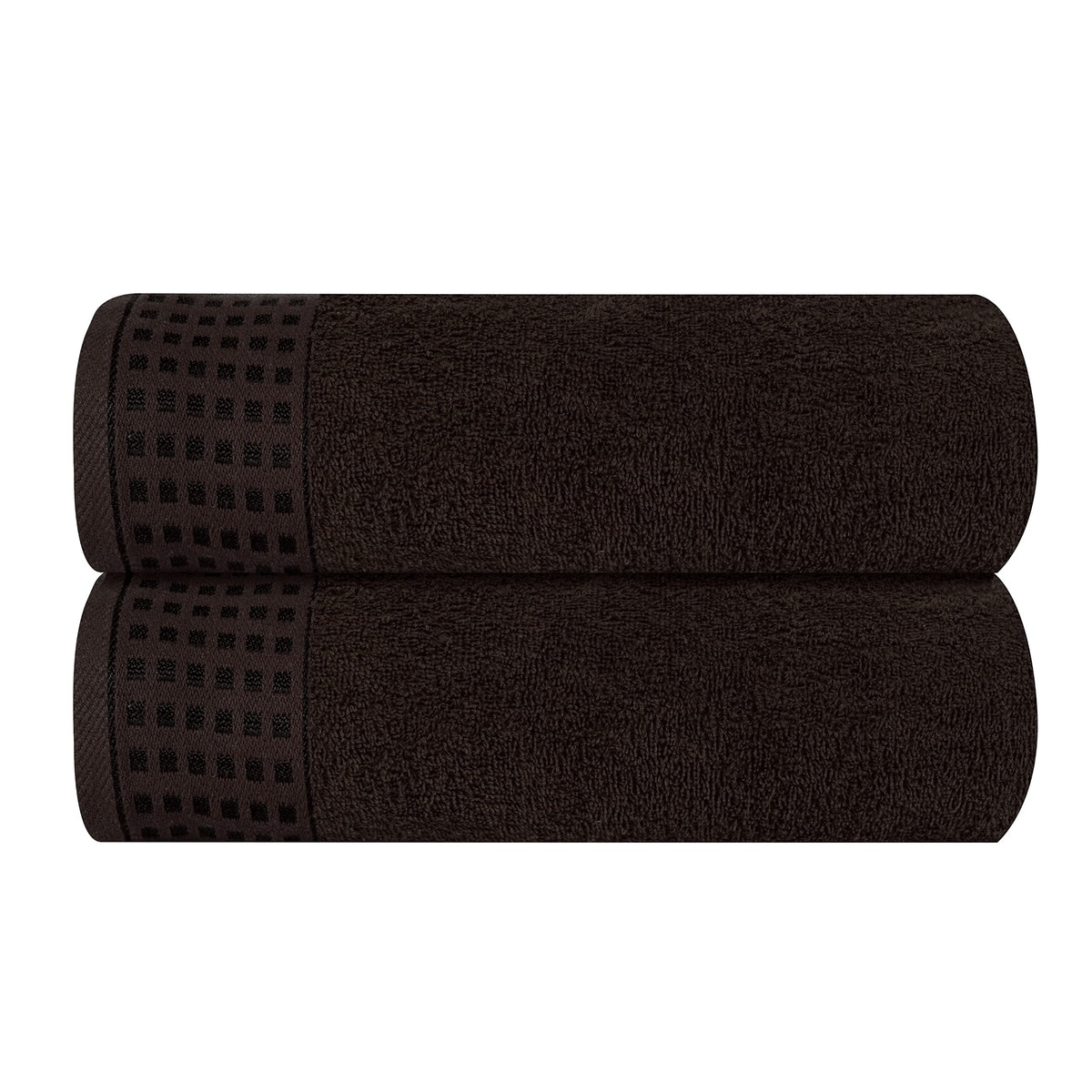 GLAMBURG 100% Cotton 2 Pack Oversized Bath Towel Set 28x55 Inches, Ultra Soft Highly Absorbant Compact Quickdry & Lightweight Large Bath Towels, Ideal for Gym Travel Camp Pool - Purple