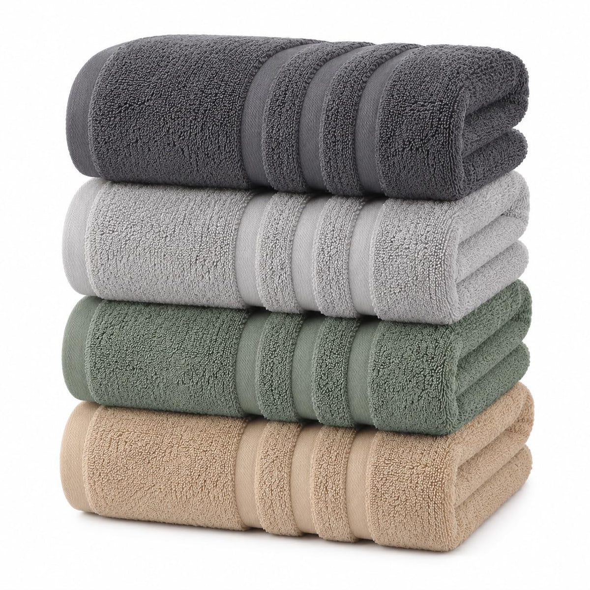 Velqora Large 100% Cotton Bath Towels 2 Pack, 30x60 in, Blue