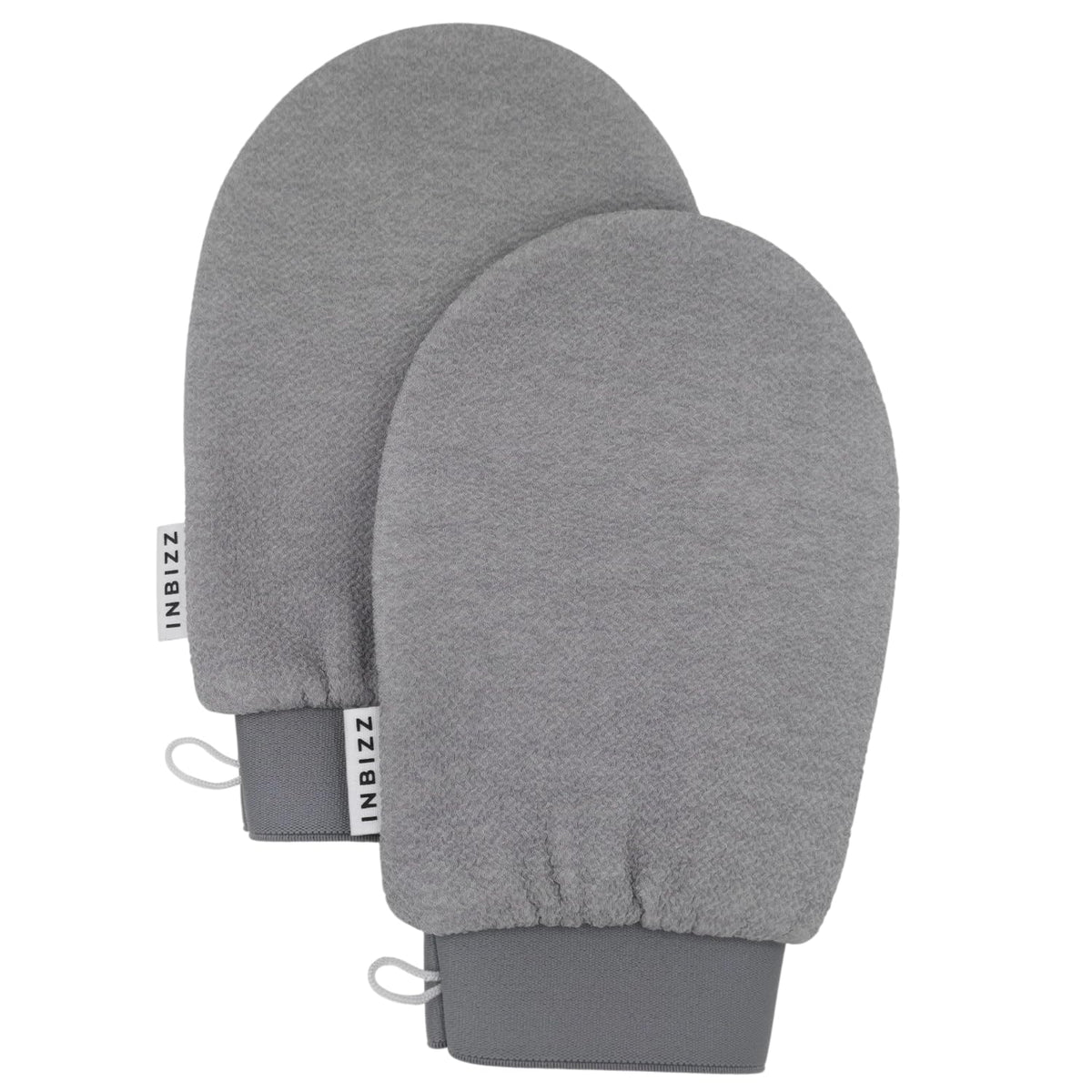 Premium Double Layer Exfoliating Bath Mitt, Silver Grey, 2PC