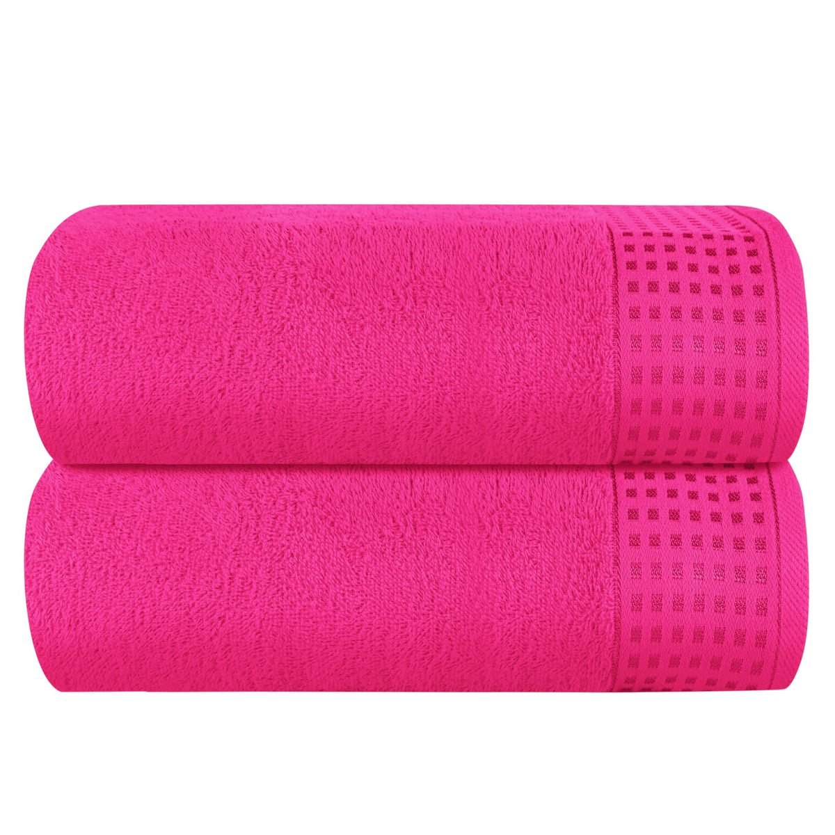 GLAMBURG 100% Cotton 2 Pack Oversized Bath Towel Set 28x55 Inches, Ultra Soft Highly Absorbant Compact Quickdry & Lightweight Large Bath Towels, Ideal for Gym Travel Camp Pool - Purple