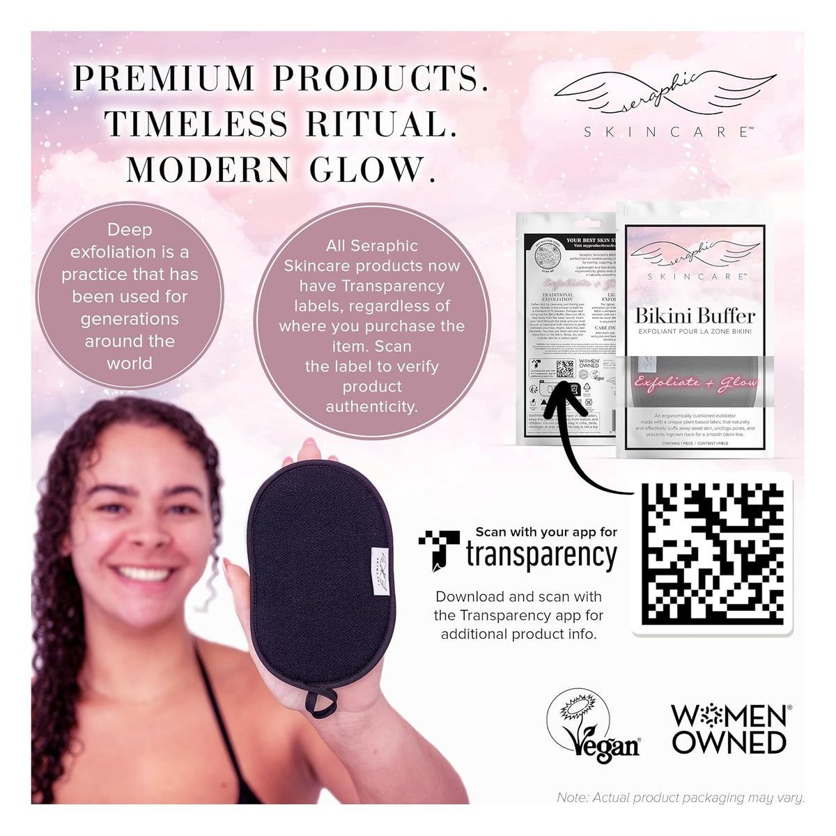 Bikini Buffer Scrub Mitt for Women, Ingrown Hair & Razor Bumps Treatment
