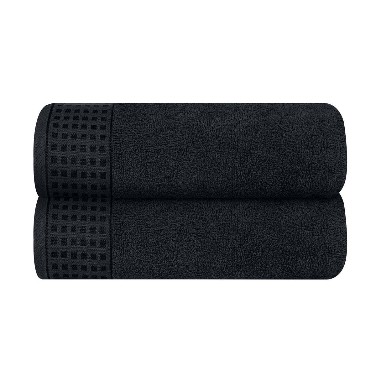 GLAMBURG 100% Cotton 2 Pack Oversized Bath Towel Set 28x55 Inches, Ultra Soft Highly Absorbant Compact Quickdry & Lightweight Large Bath Towels, Ideal for Gym Travel Camp Pool - Purple