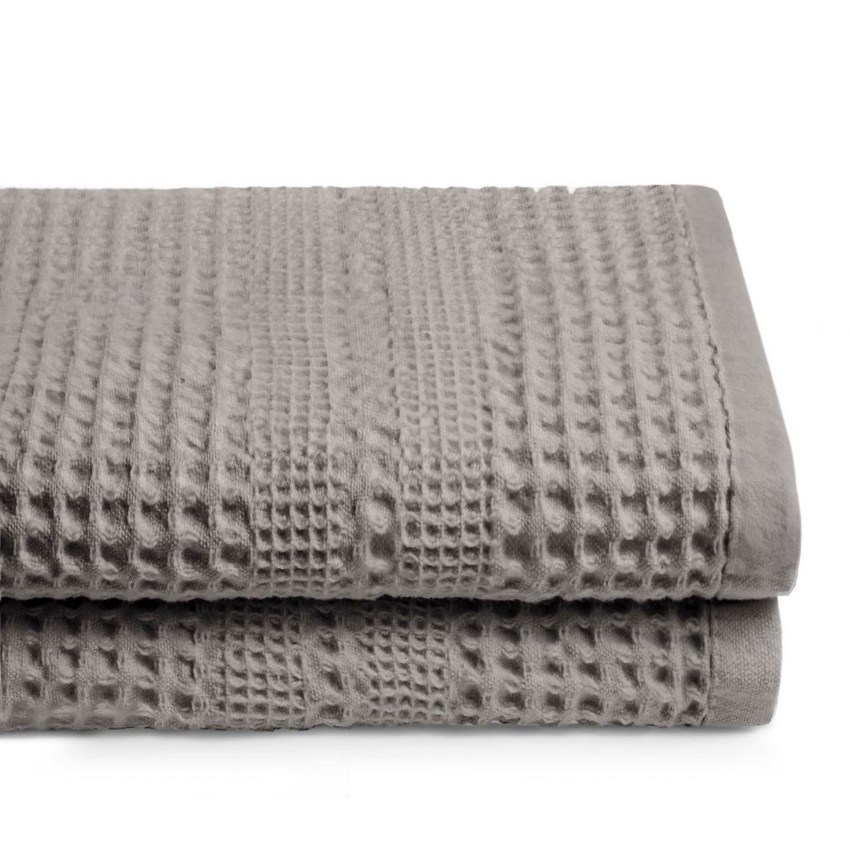 GILDEN TREE Waffle Towels for Bathroom, 100% Cotton Quick Dry Towel, Waffle Bath Towels Large, Absorbent Lightweight Travel Towel, Bath Towels Set of 2, Classic Style (Cream)