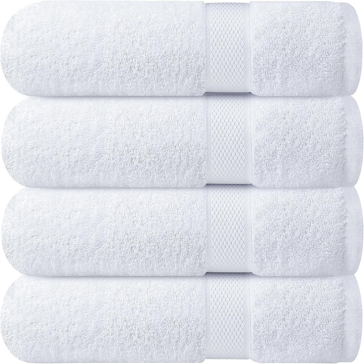 Infinitee Xclusives 100% Ring-Spun Cotton Bath Towels for Bathroom - Pack 4