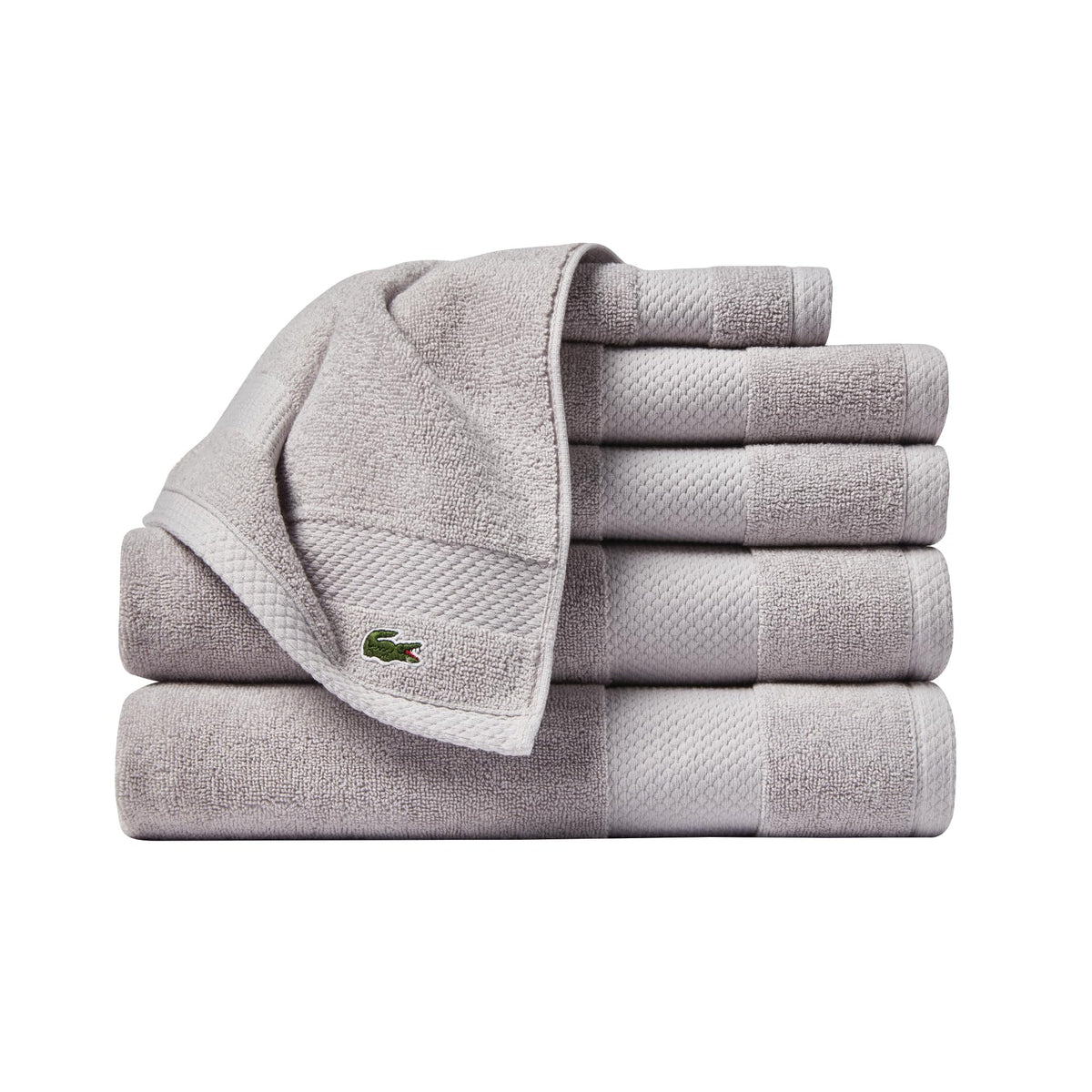 Lacoste Heritage 100% Supima Cotton Bath Towel 30" x 54", Aloe