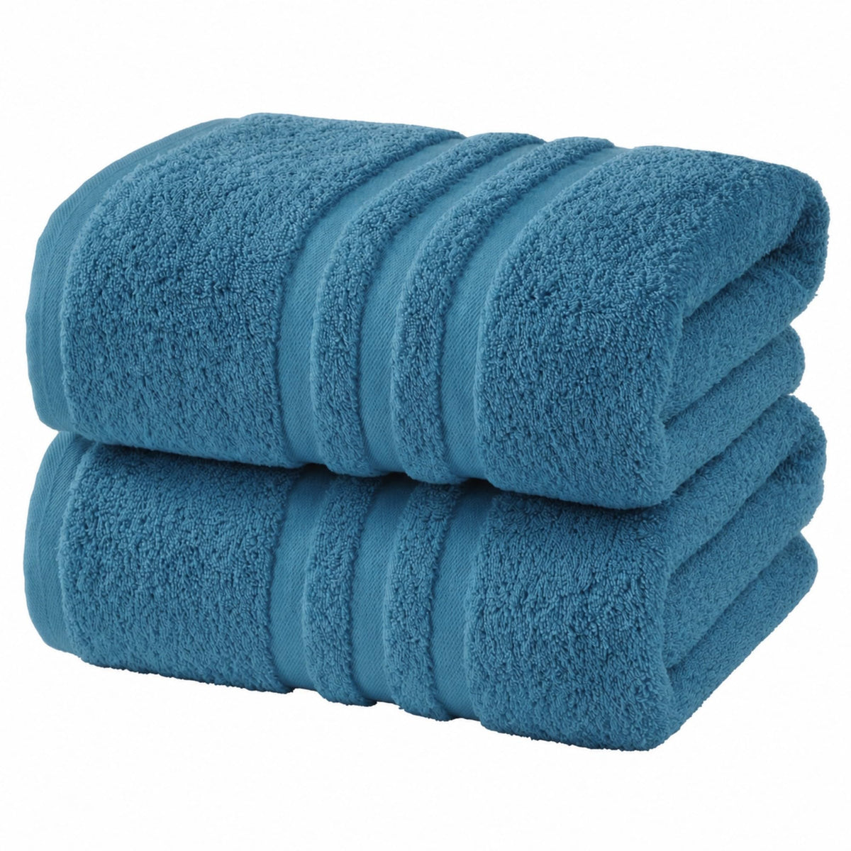 Velqora Large 100% Cotton Bath Towels 2 Pack, 30x60 in, Blue