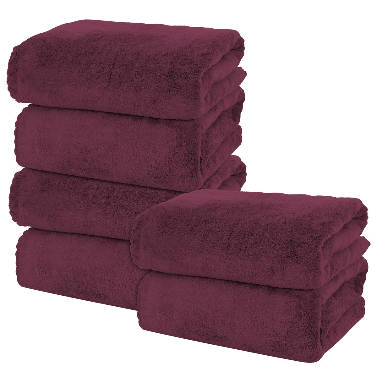 MOONQUEEN 2 Pack Premium Bath Towel Set - Quick Drying - Microfiber Coral Velvet Highly Absorbent Towels - Multipurpose Use as Bath Fitness, Bathroom, Shower, Sports, Yoga Towel (Grey)
