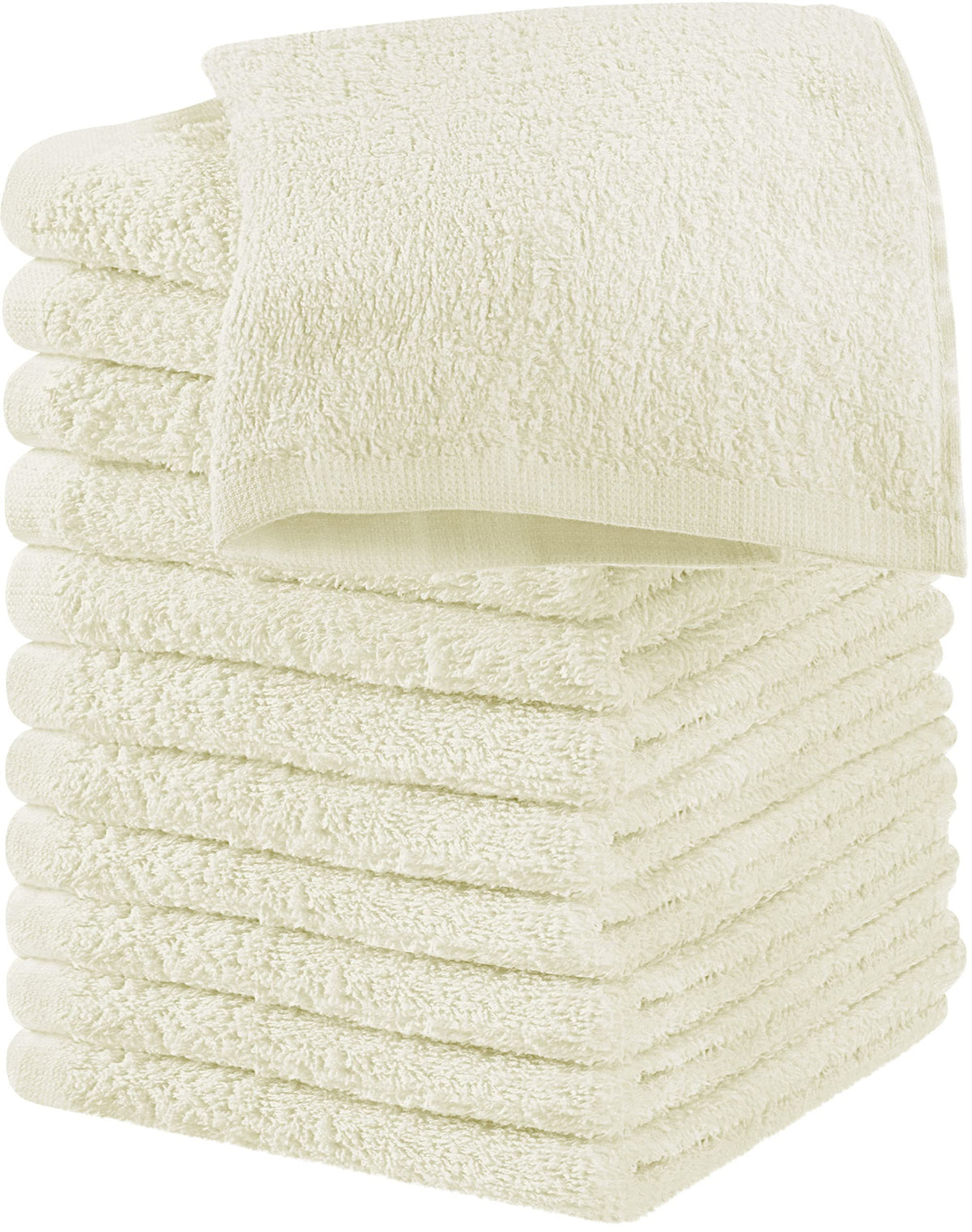 Utopia Towels 24 Pack Washcloths, 12x12 in, 100% Cotton, Grey