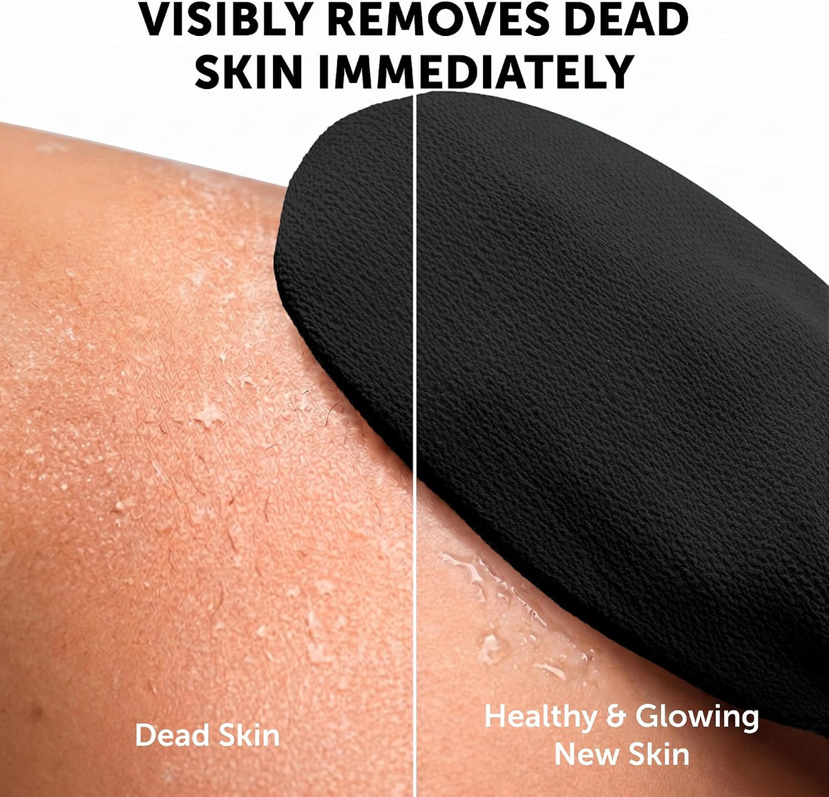 VALITIC Exfoliating Glove Body Scrubber Mitt for Shower, Pair Black