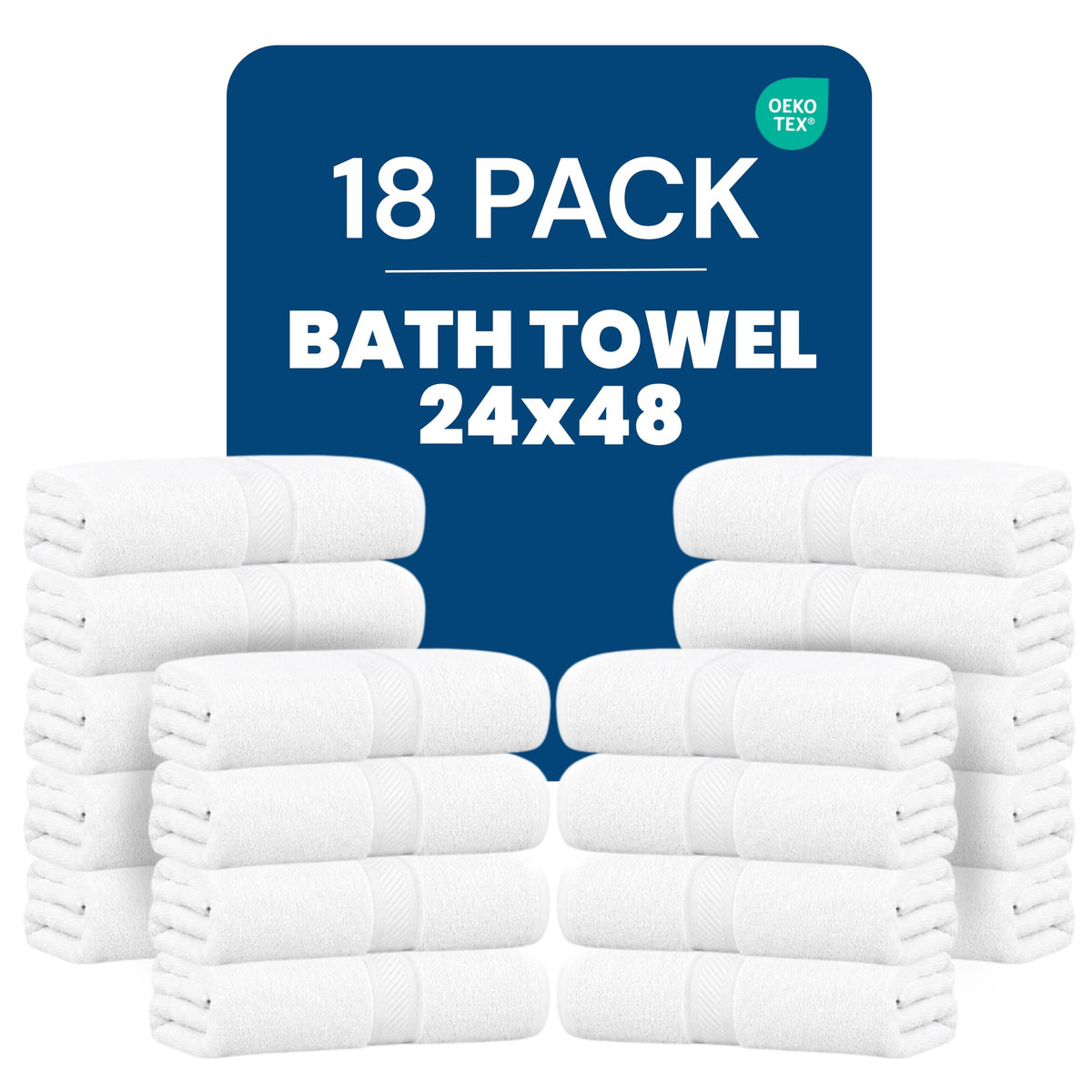 Utopia Towels 6 Pack Medium Bath Towels, 24x48 in, 100% Cotton, Grey