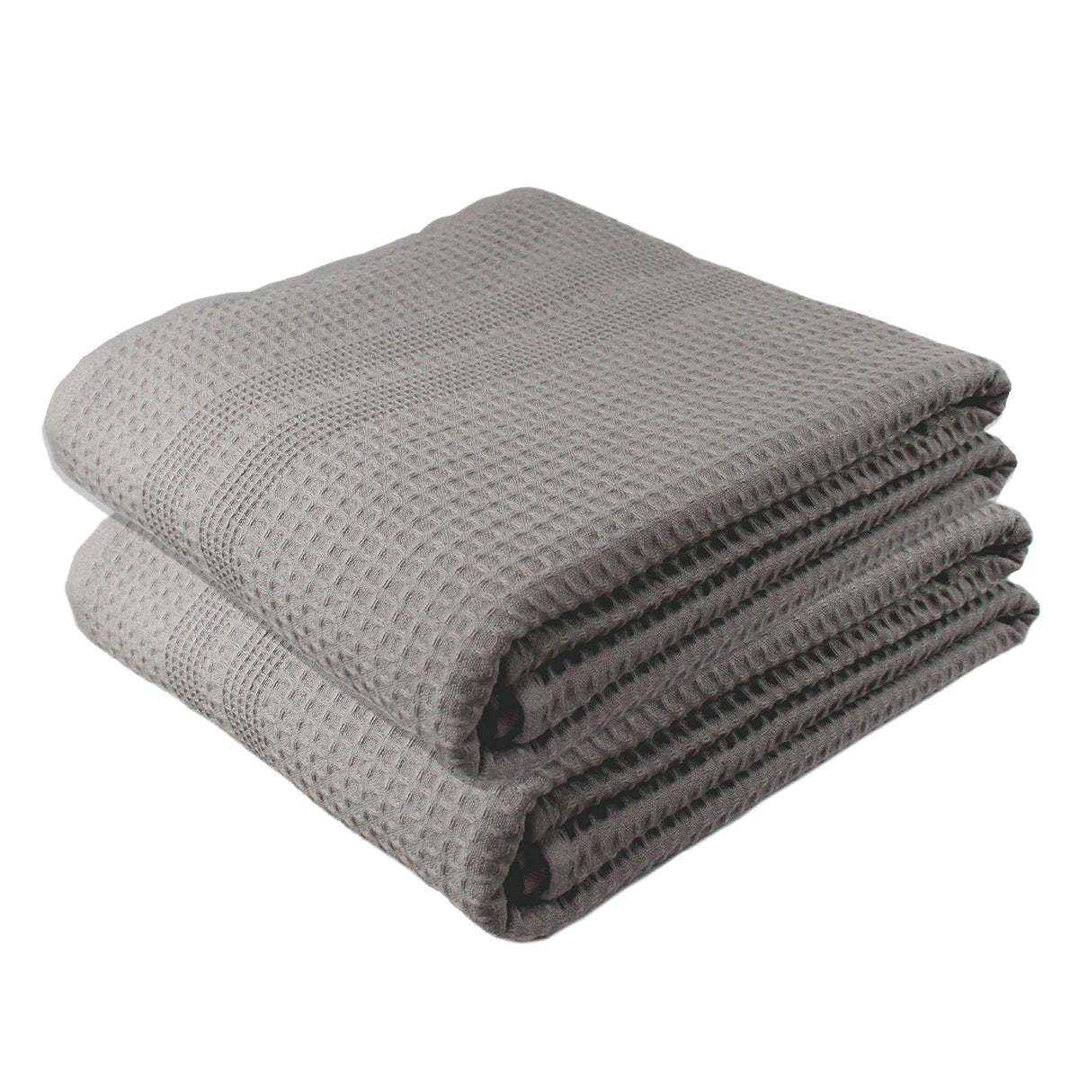 GILDEN TREE Waffle Towels for Bathroom, 100% Cotton Quick Dry Towel, Waffle Bath Towels Large, Absorbent Lightweight Travel Towel, Bath Towels Set of 2, Classic Style (Cream)