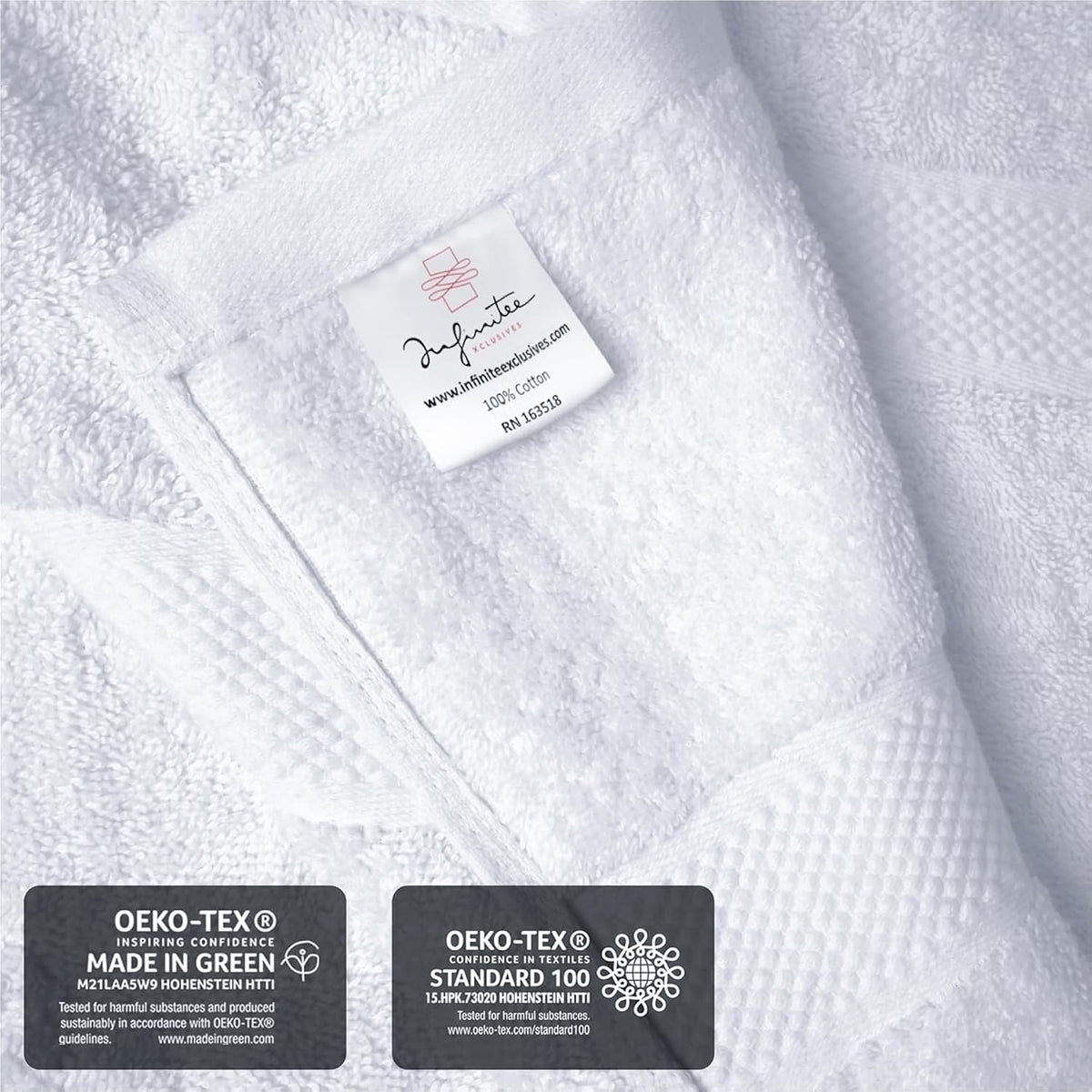 Infinitee Xclusives Bath Sheets Extra Large - 2 Pack - 600 GSM |35" x 70"|