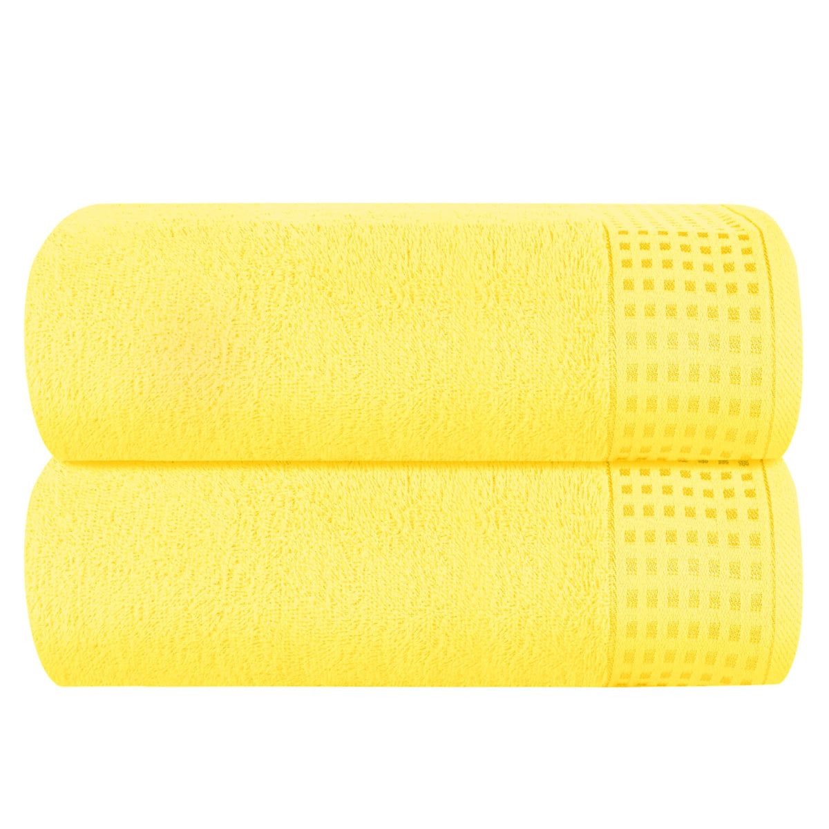 GLAMBURG 100% Cotton 2 Pack Oversized Bath Towel Set 28x55 Inches, Ultra Soft Highly Absorbant Compact Quickdry & Lightweight Large Bath Towels, Ideal for Gym Travel Camp Pool - Purple