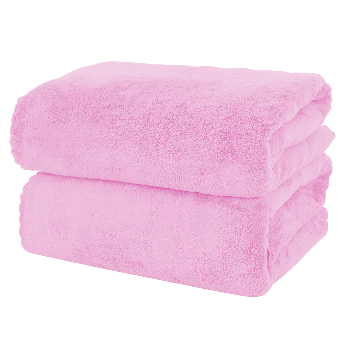 MOONQUEEN 2 Pack Premium Bath Towel Set - Quick Drying - Microfiber Coral Velvet Highly Absorbent Towels - Multipurpose Use as Bath Fitness, Bathroom, Shower, Sports, Yoga Towel (Grey)