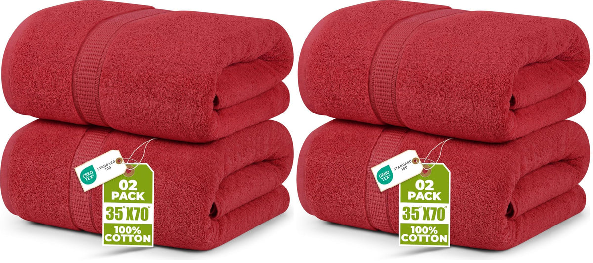 Utopia Towels Jumbo Bath Sheets, 2 Pack, 35x70 in, 600 GSM Cotton, Navy