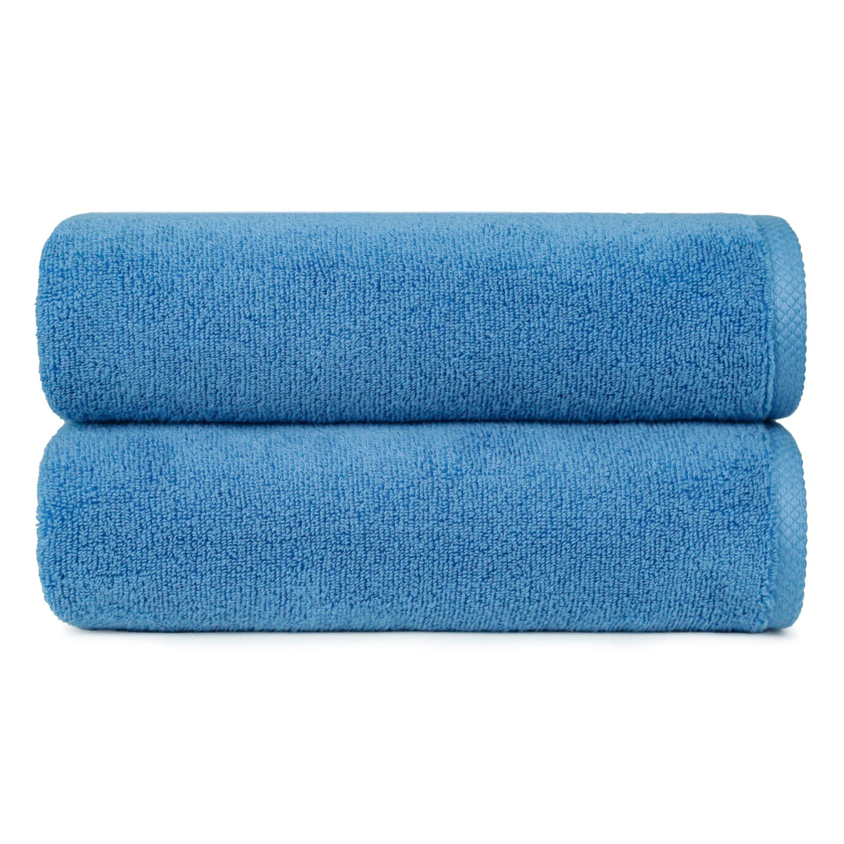 Amazon Basics 2-Piece Quick-Dry Oversize Bath Towel, 100% Cotton, 62" x 30", White