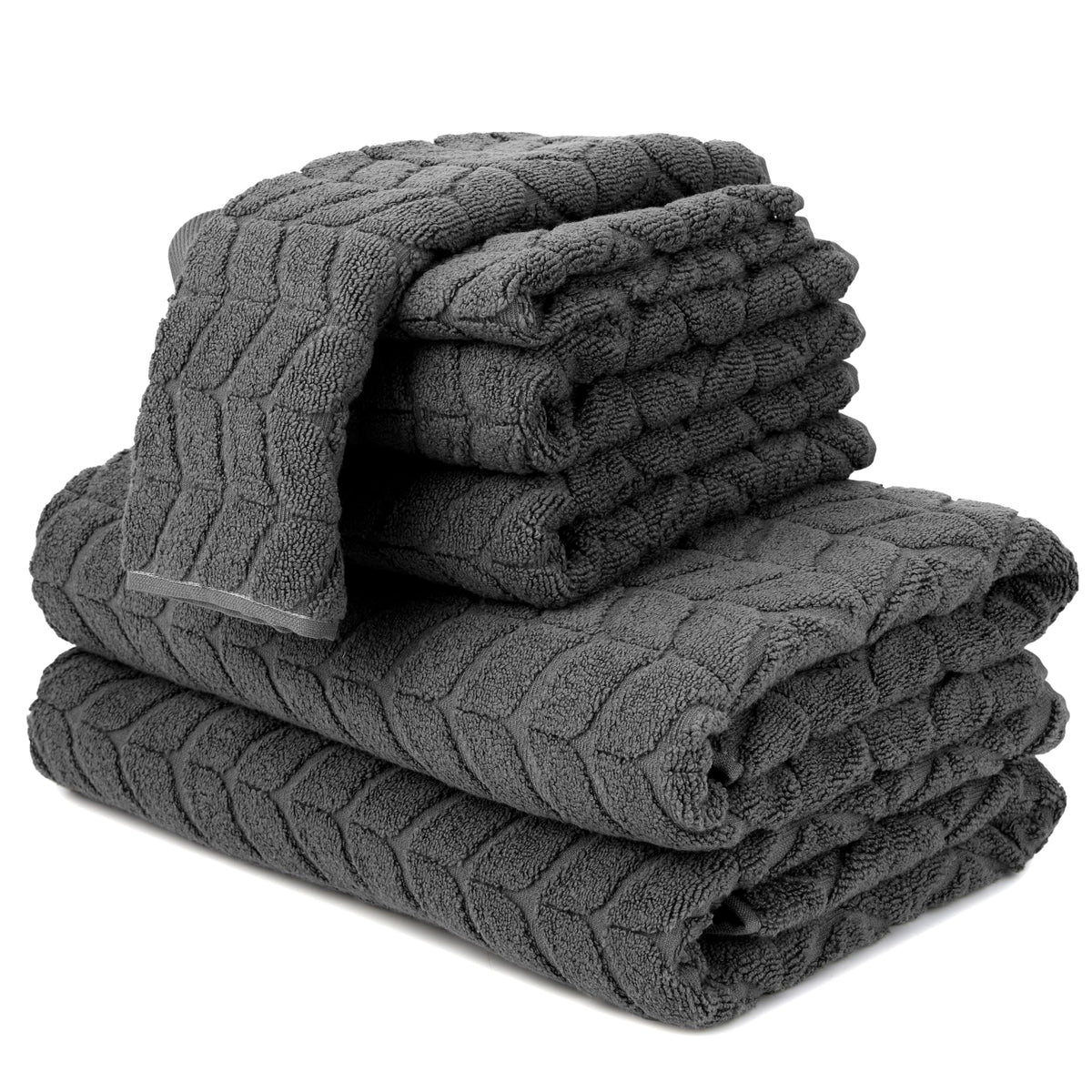 Luxury 100% Cotton Decorative Bath Towel Set, Ultra Soft - Eucalyptus Green
