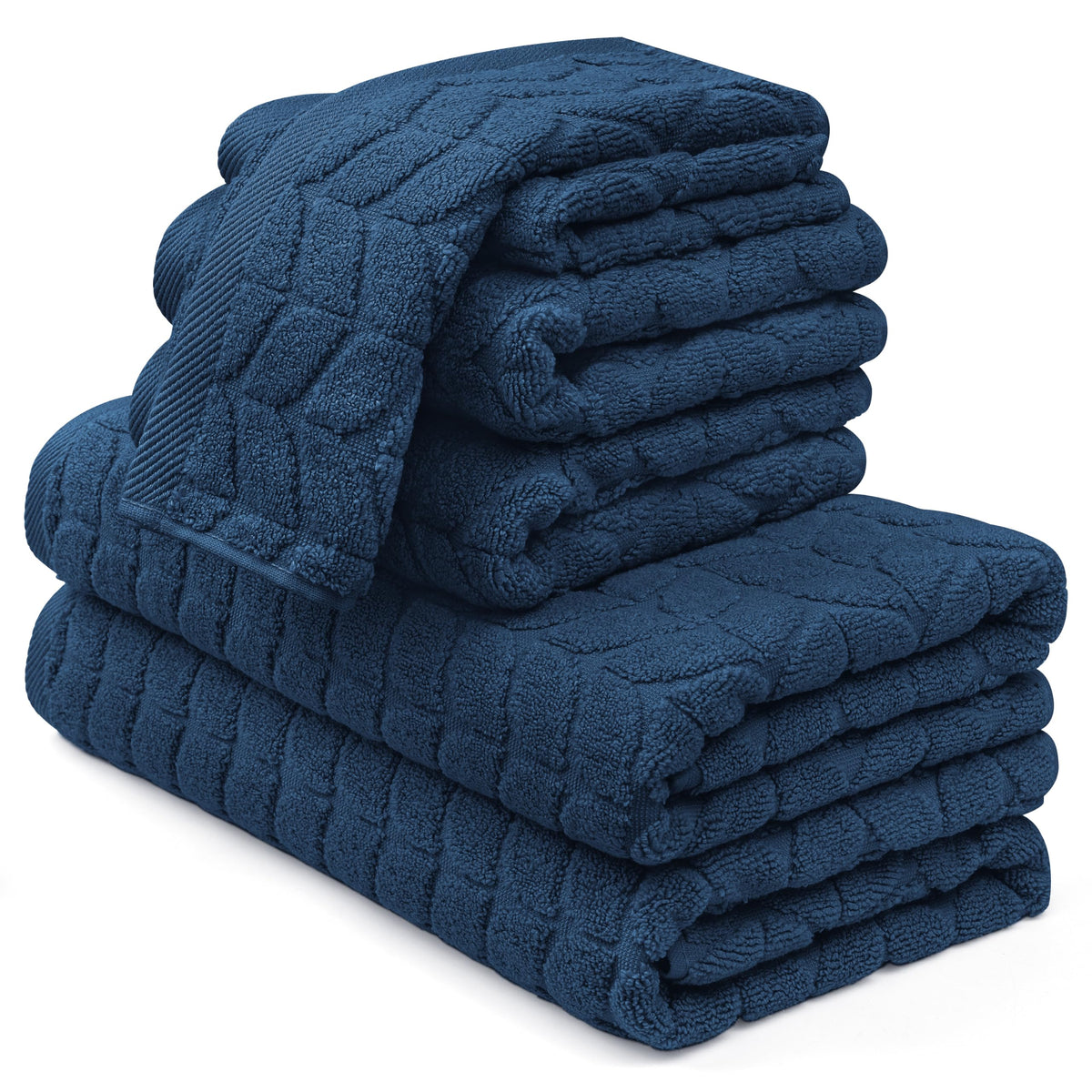 Luxury 100% Cotton Decorative Bath Towel Set, Ultra Soft - Eucalyptus Green
