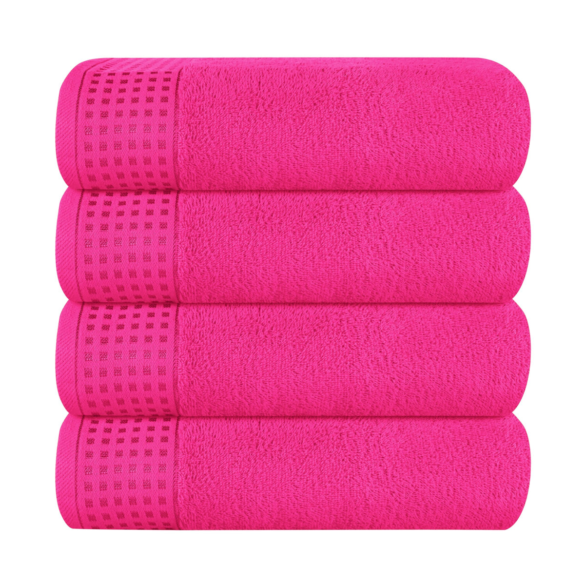 GLAMBURG 100% Cotton 2 Pack Oversized Bath Towel Set 28x55 Inches, Ultra Soft Highly Absorbant Compact Quickdry & Lightweight Large Bath Towels, Ideal for Gym Travel Camp Pool - Purple