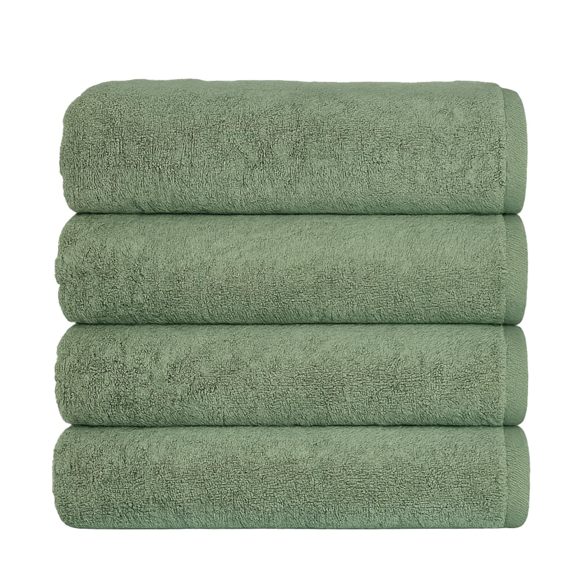 Soleil Fine Goods Luxurious 800 GSM 100% Cotton Bath Towel Set (4-Pack, 27x54) - Heavyweight & Ultra Absorbent, Plush Softness for Bathroom | Hotel & Spa Quality Luxury Towels- Blue Grey