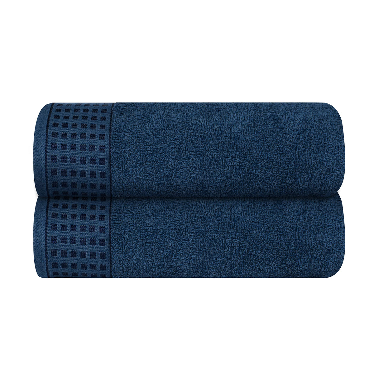 GLAMBURG 100% Cotton 2 Pack Oversized Bath Towel Set 28x55 Inches, Ultra Soft Highly Absorbant Compact Quickdry & Lightweight Large Bath Towels, Ideal for Gym Travel Camp Pool - Purple