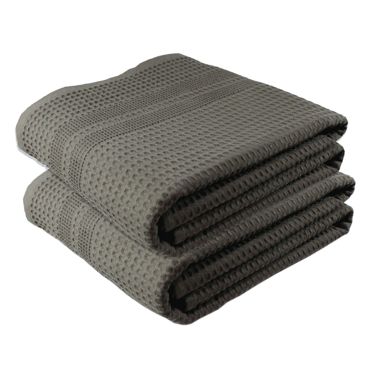 GILDEN TREE Waffle Towels for Bathroom, 100% Cotton Quick Dry Towel, Waffle Bath Towels Large, Absorbent Lightweight Travel Towel, Bath Towels Set of 2, Classic Style (Cream)