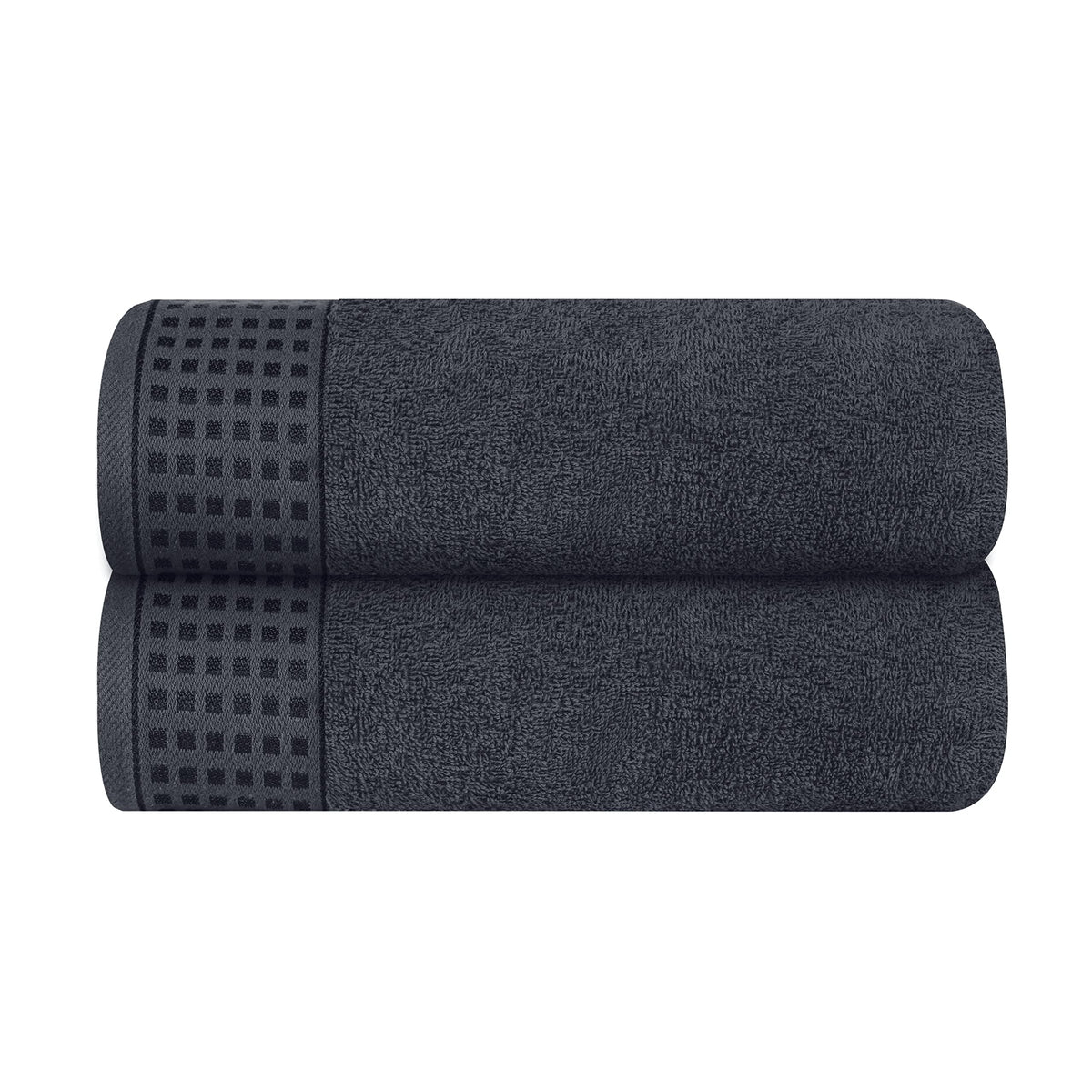 GLAMBURG 100% Cotton 2 Pack Oversized Bath Towel Set 28x55 Inches, Ultra Soft Highly Absorbant Compact Quickdry & Lightweight Large Bath Towels, Ideal for Gym Travel Camp Pool - Purple