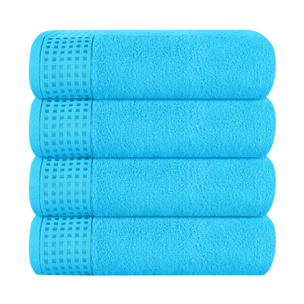 GLAMBURG 100% Cotton 2 Pack Oversized Bath Towel Set 28x55 Inches, Ultra Soft Highly Absorbant Compact Quickdry & Lightweight Large Bath Towels, Ideal for Gym Travel Camp Pool - Purple
