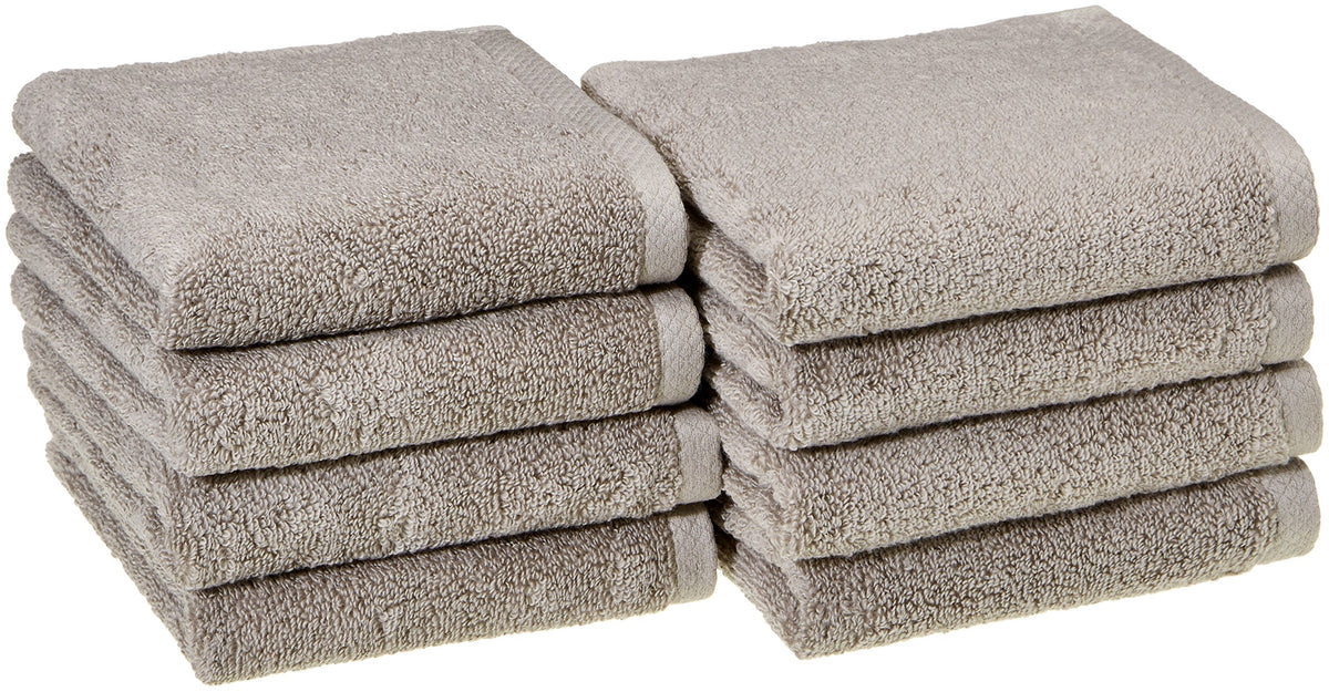 Amazon Basics 2-Piece Quick-Dry Oversize Bath Towel, 100% Cotton, 54" x 30", White