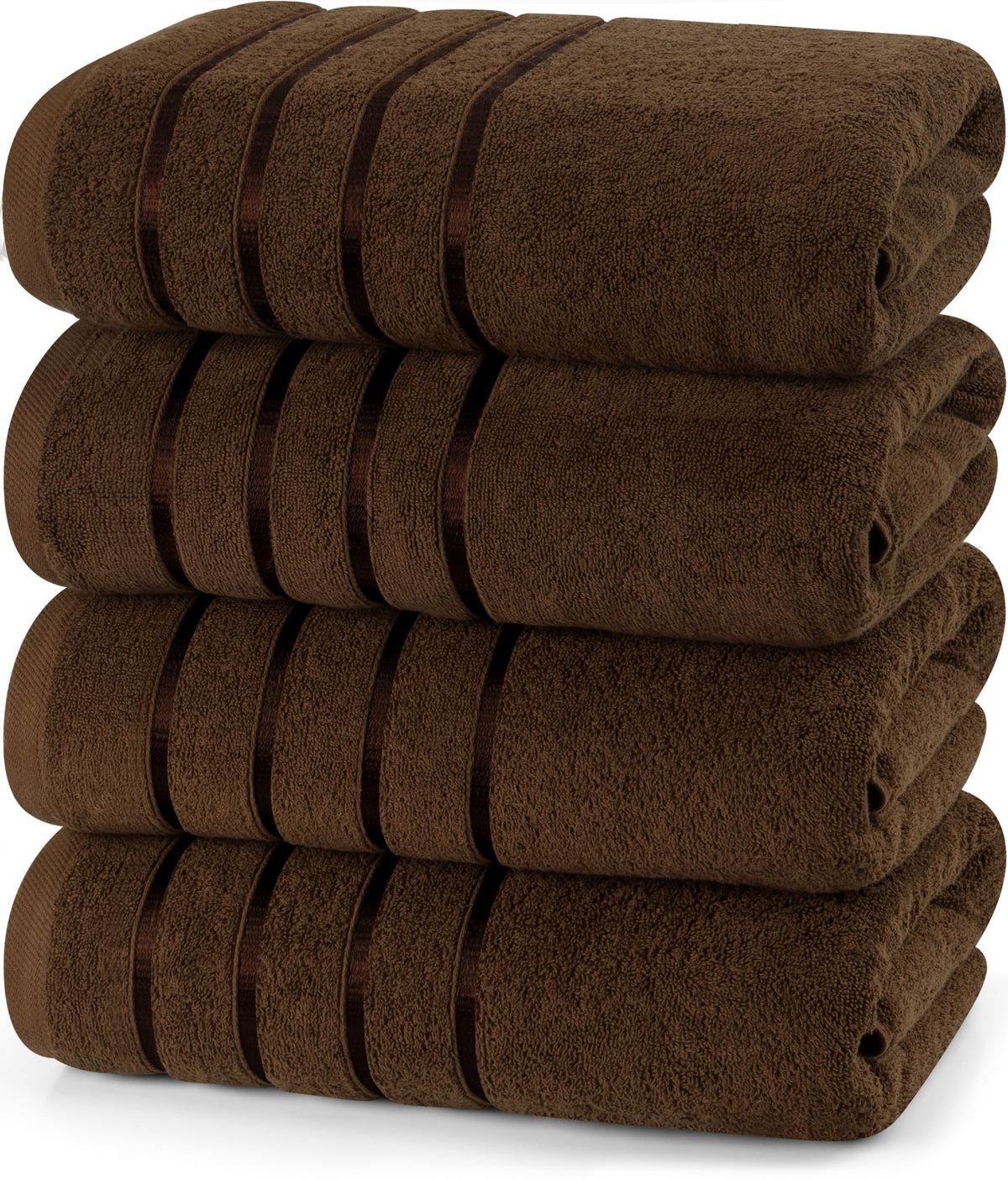 Utopia Towels 8 Piece Luxury Towel Set, 600 GSM, Viscose Stripe, Cool Grey