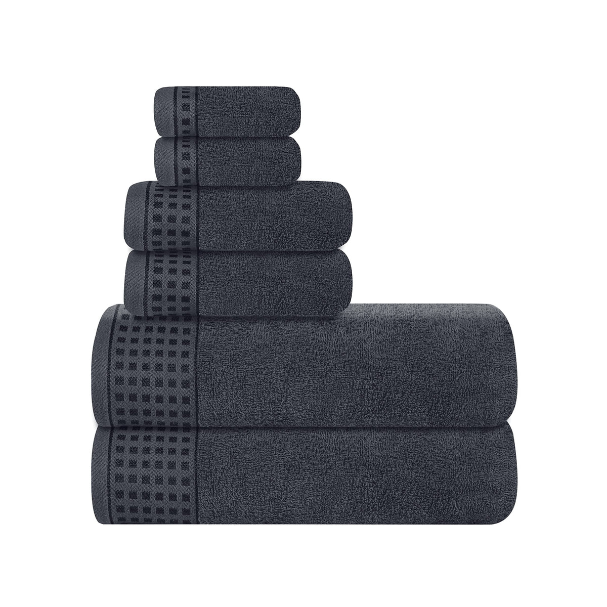 GLAMBURG 100% Cotton 2 Pack Oversized Bath Towel Set 28x55 Inches, Ultra Soft Highly Absorbant Compact Quickdry & Lightweight Large Bath Towels, Ideal for Gym Travel Camp Pool - Purple